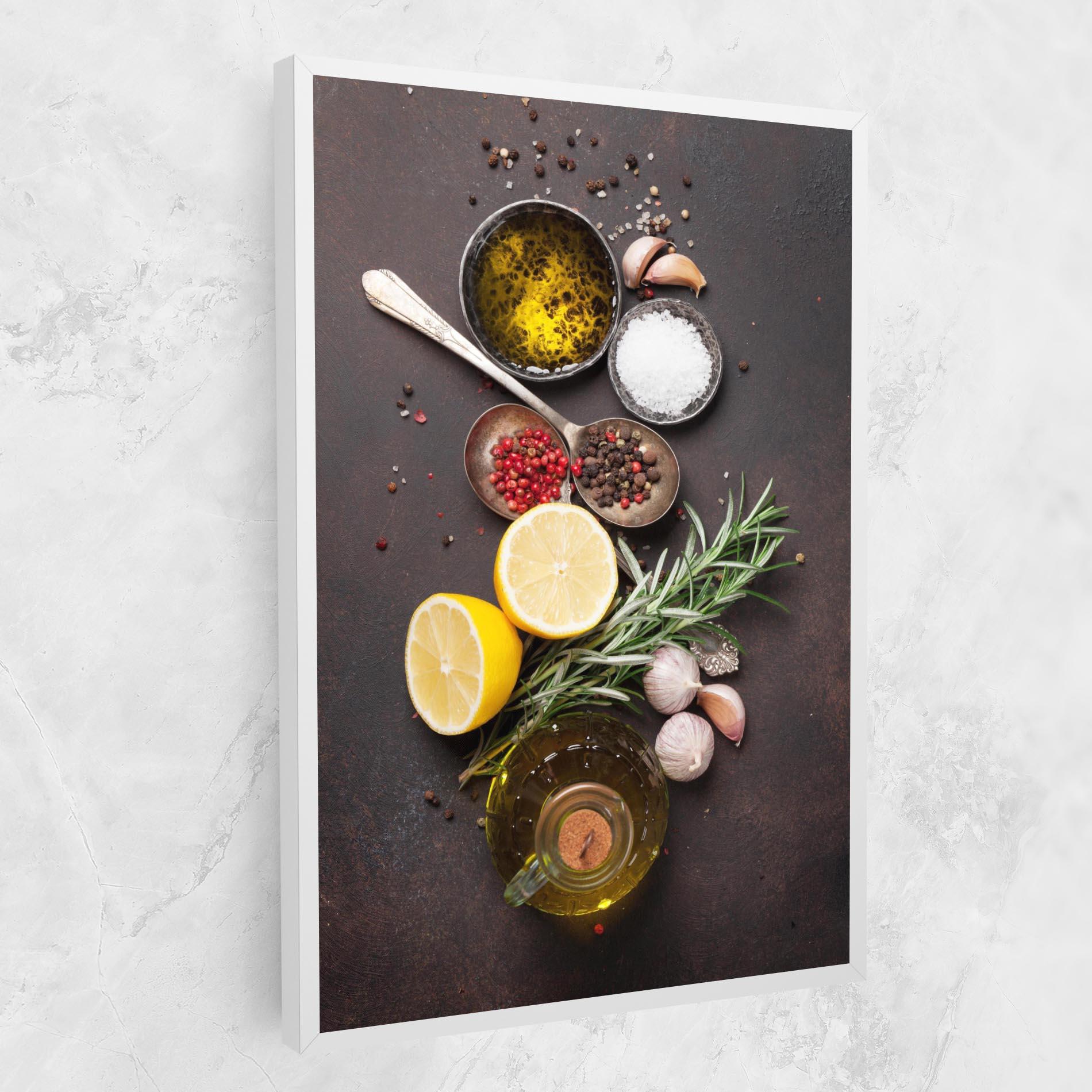 Tablou Canvas Spices On Stone Table mockup 1