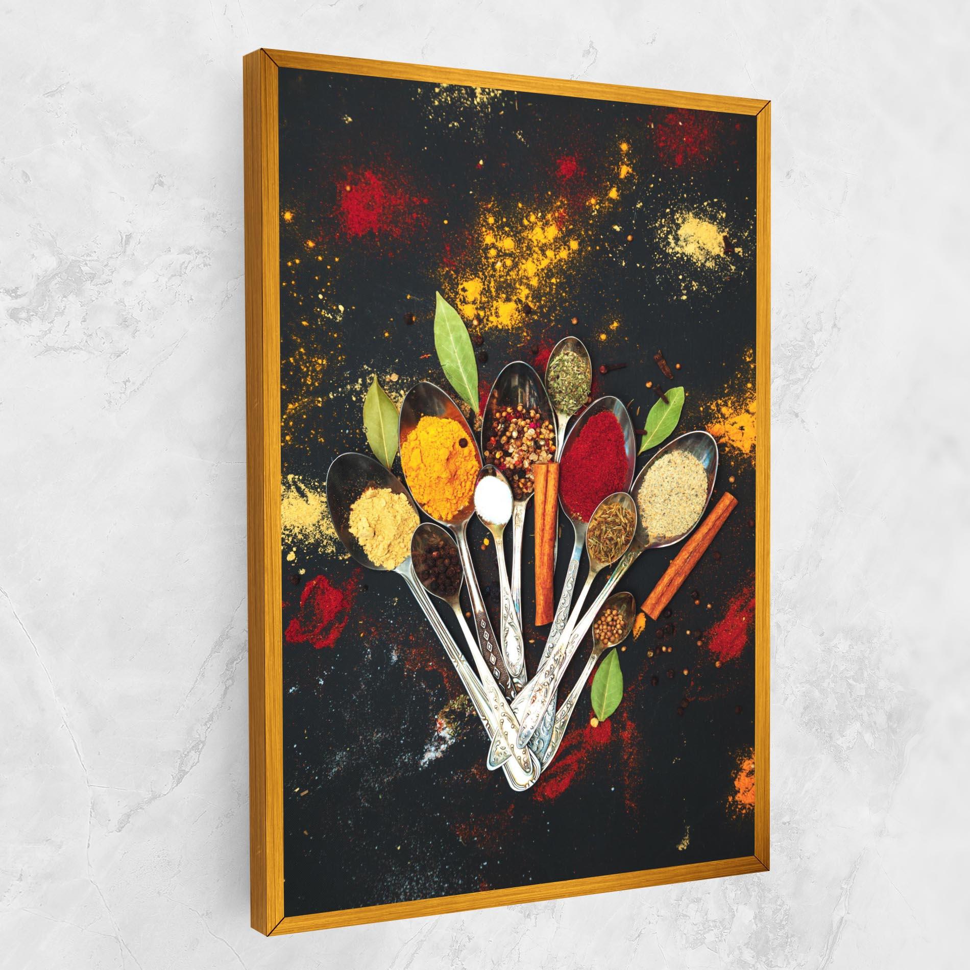 Tablou Canvas Cooking Spices Spoons mockup 1