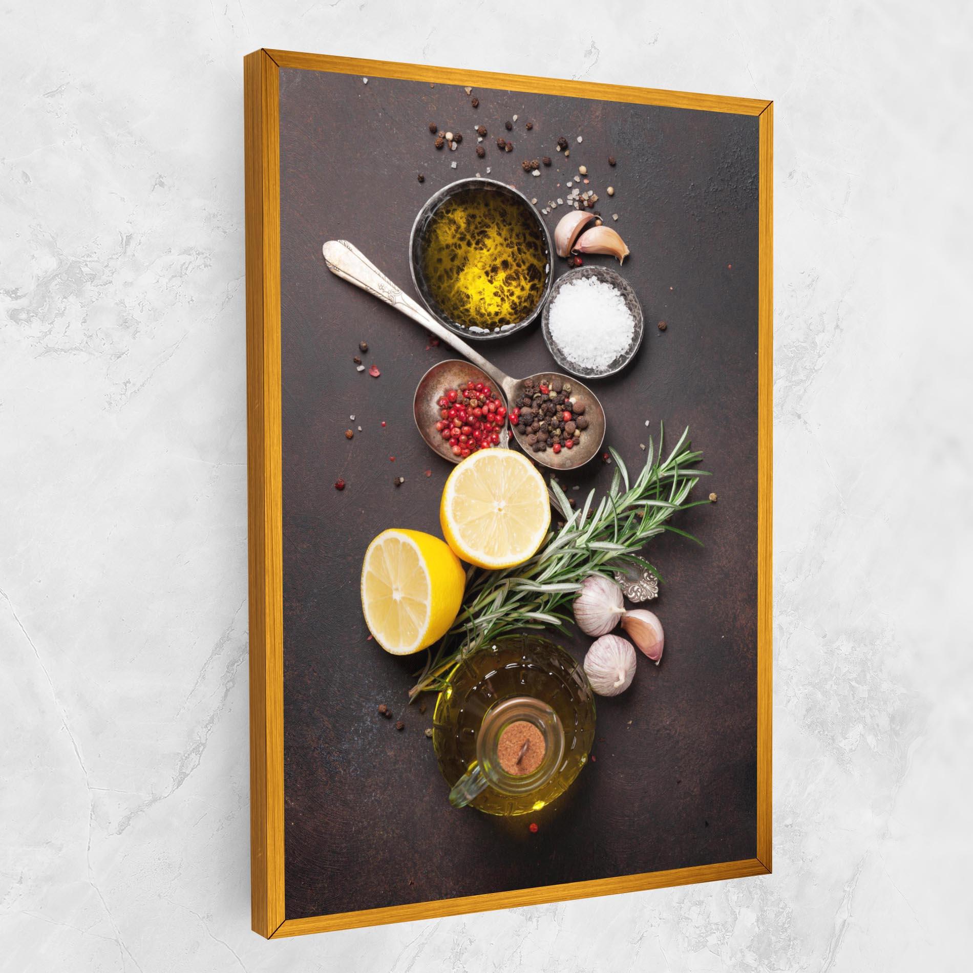 Tablou Canvas Spices On Stone Table mockup 1