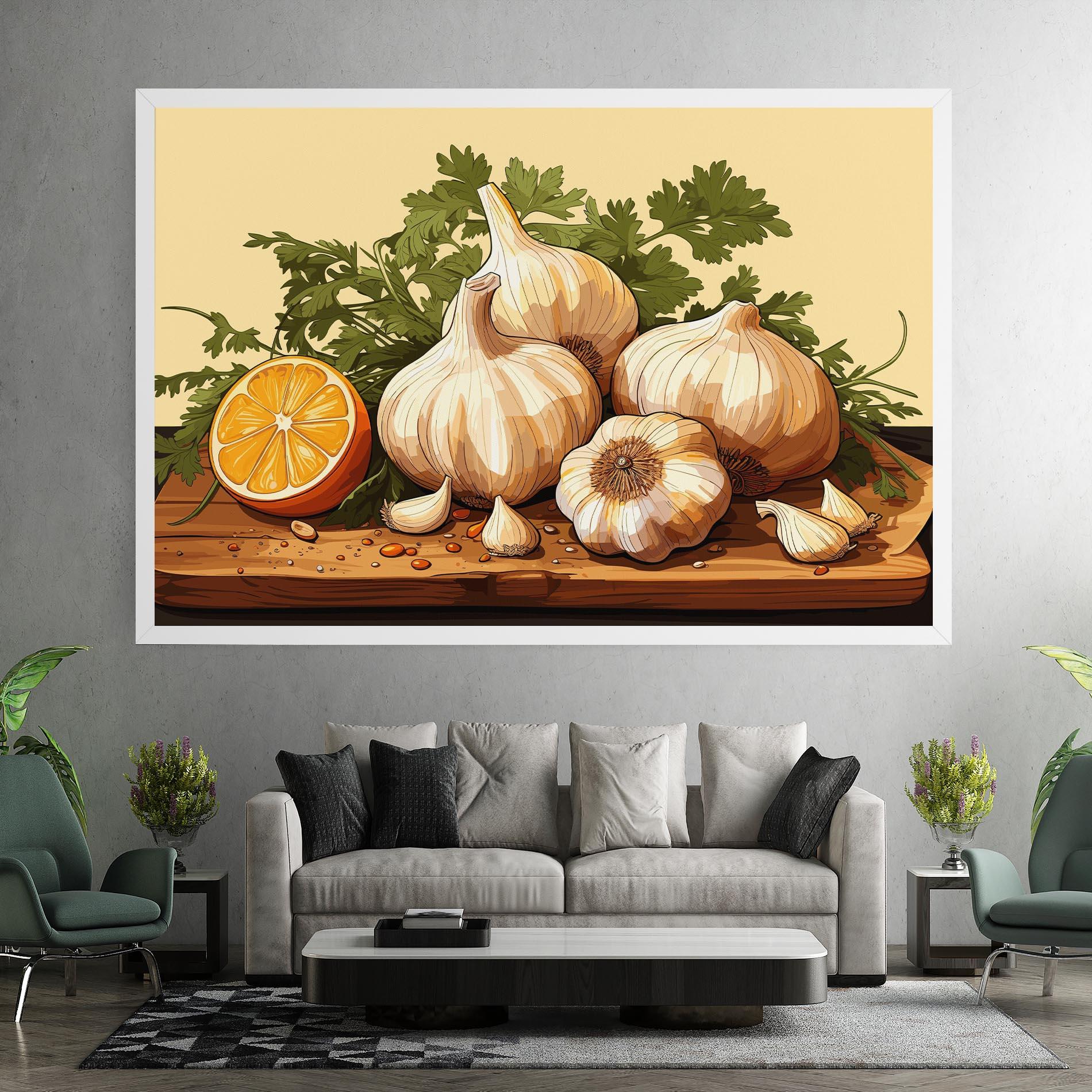 Tablou Canvas Garlic Lemon mockup 7