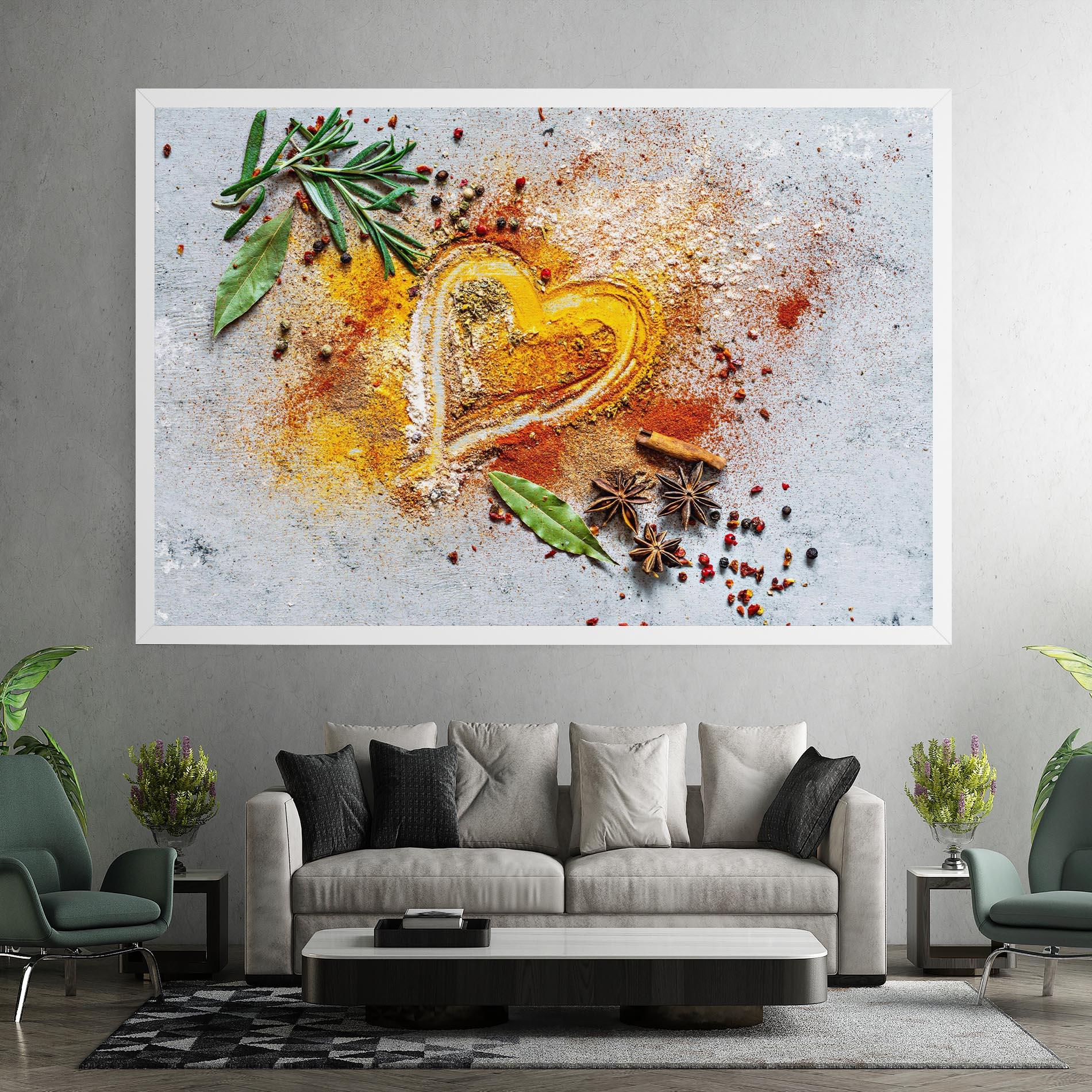 Tablou Canvas Heart Spice Powders mockup 7