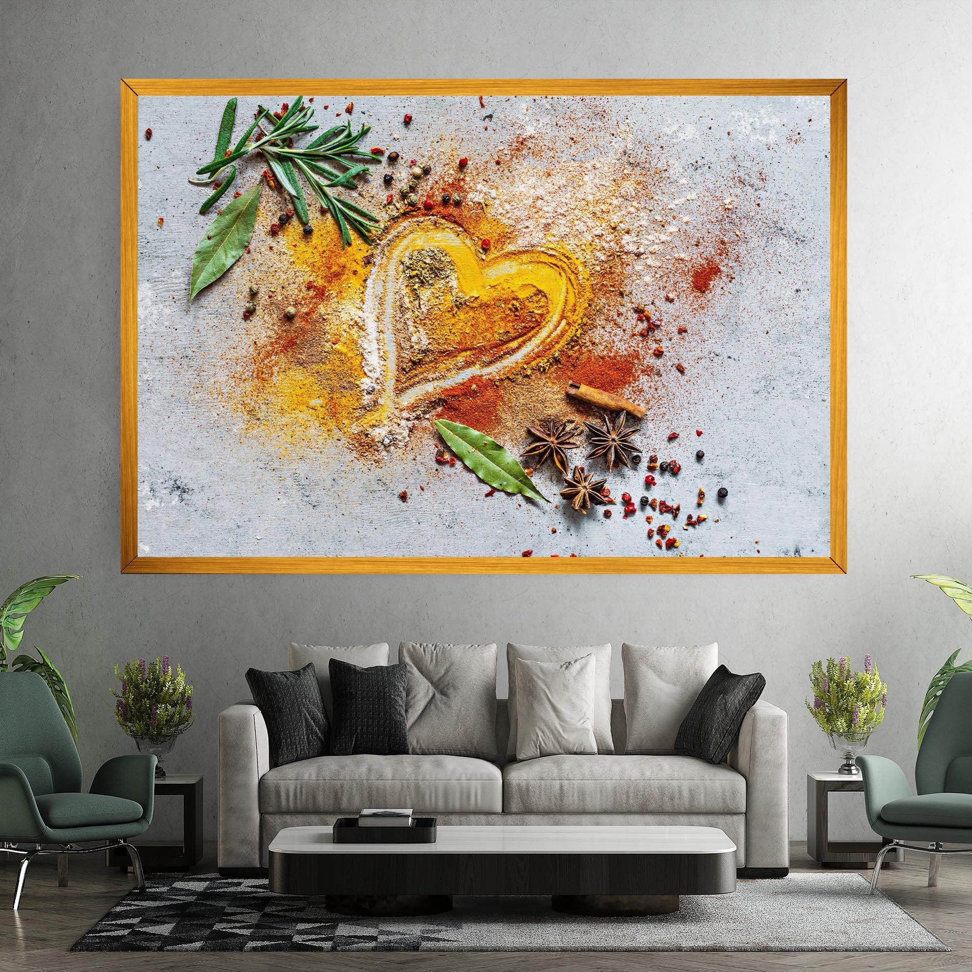 Tablou Canvas Heart Spice Powders mockup 7