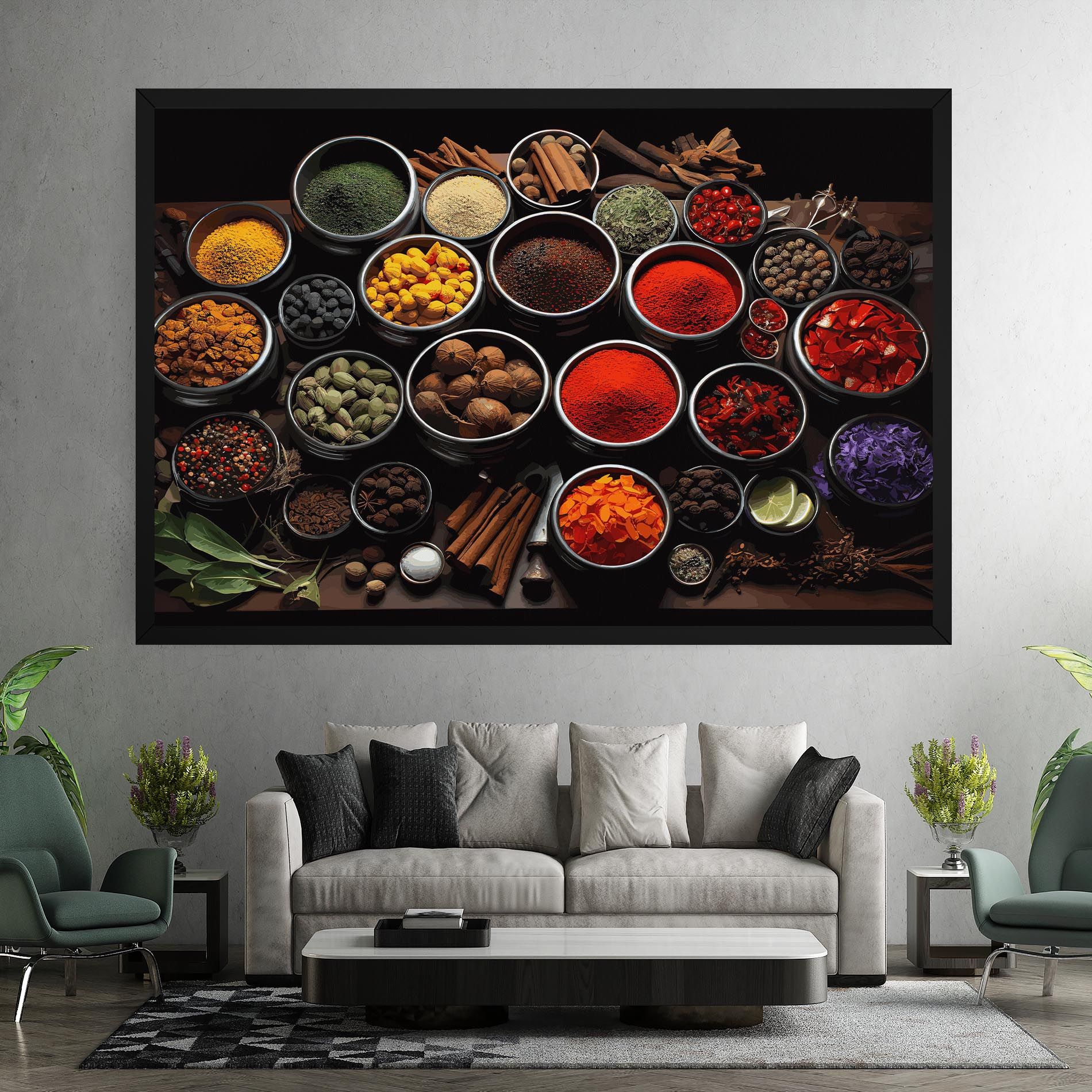 Colorful Herbs Art mockup 7