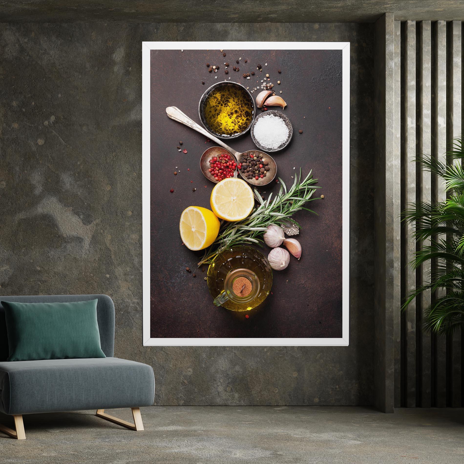 Tablou Canvas Spices On Stone Table mockup 7