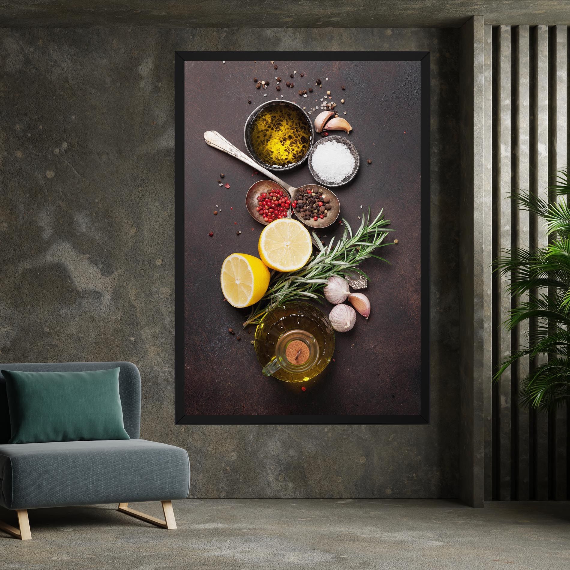 Spices On Stone Table mockup 7