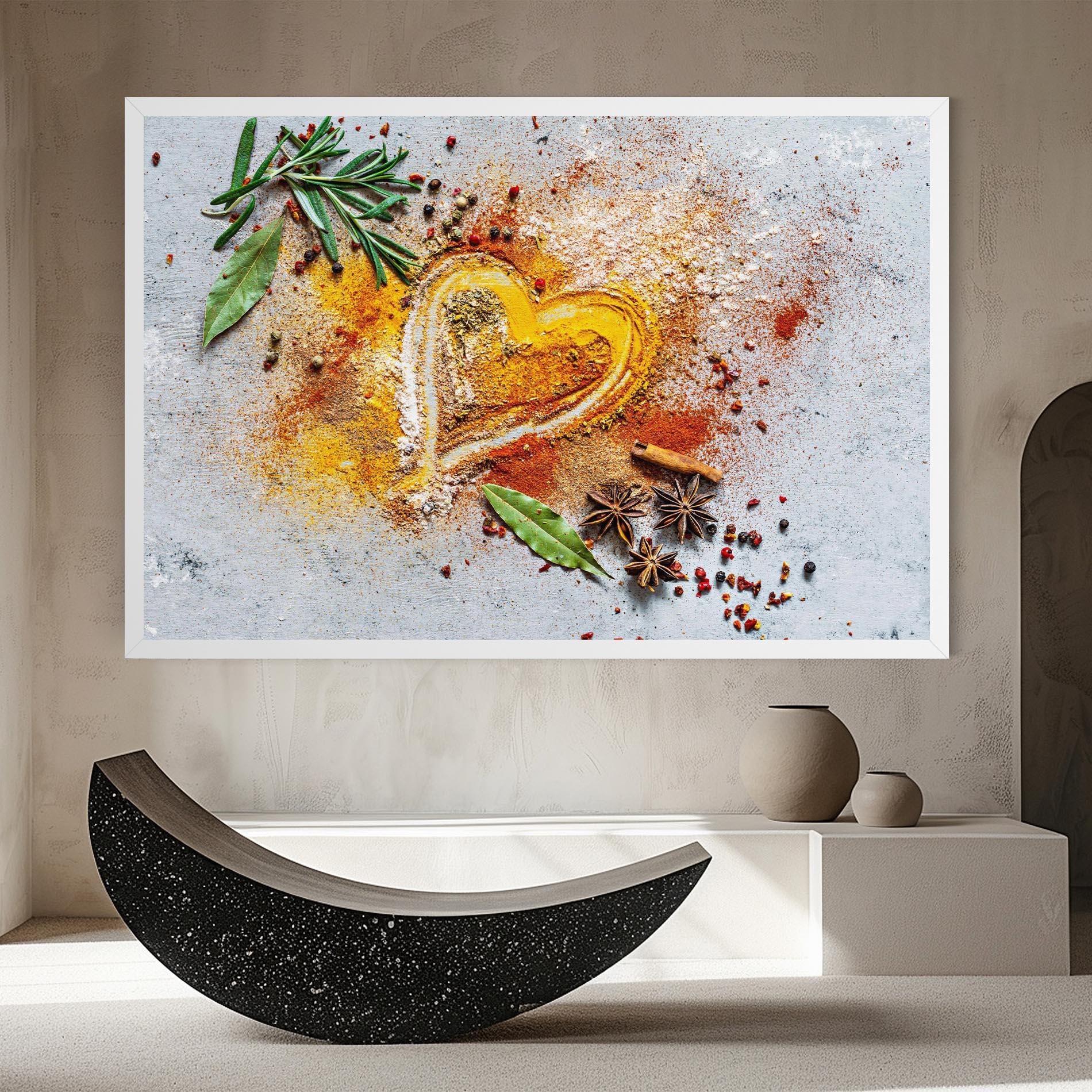 Tablou Canvas Heart Spice Powders mockup 8