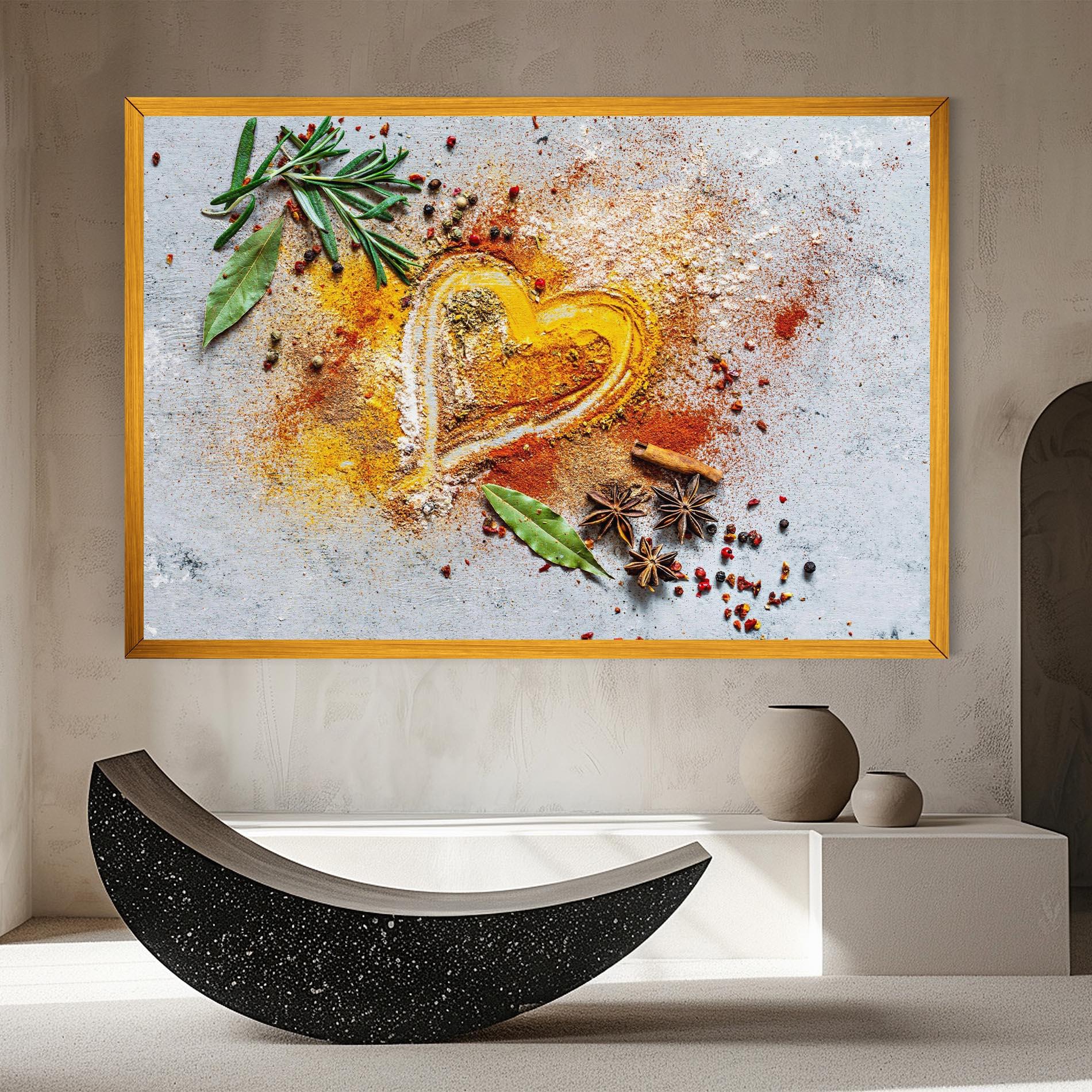 Tablou Canvas Heart Spice Powders mockup 8