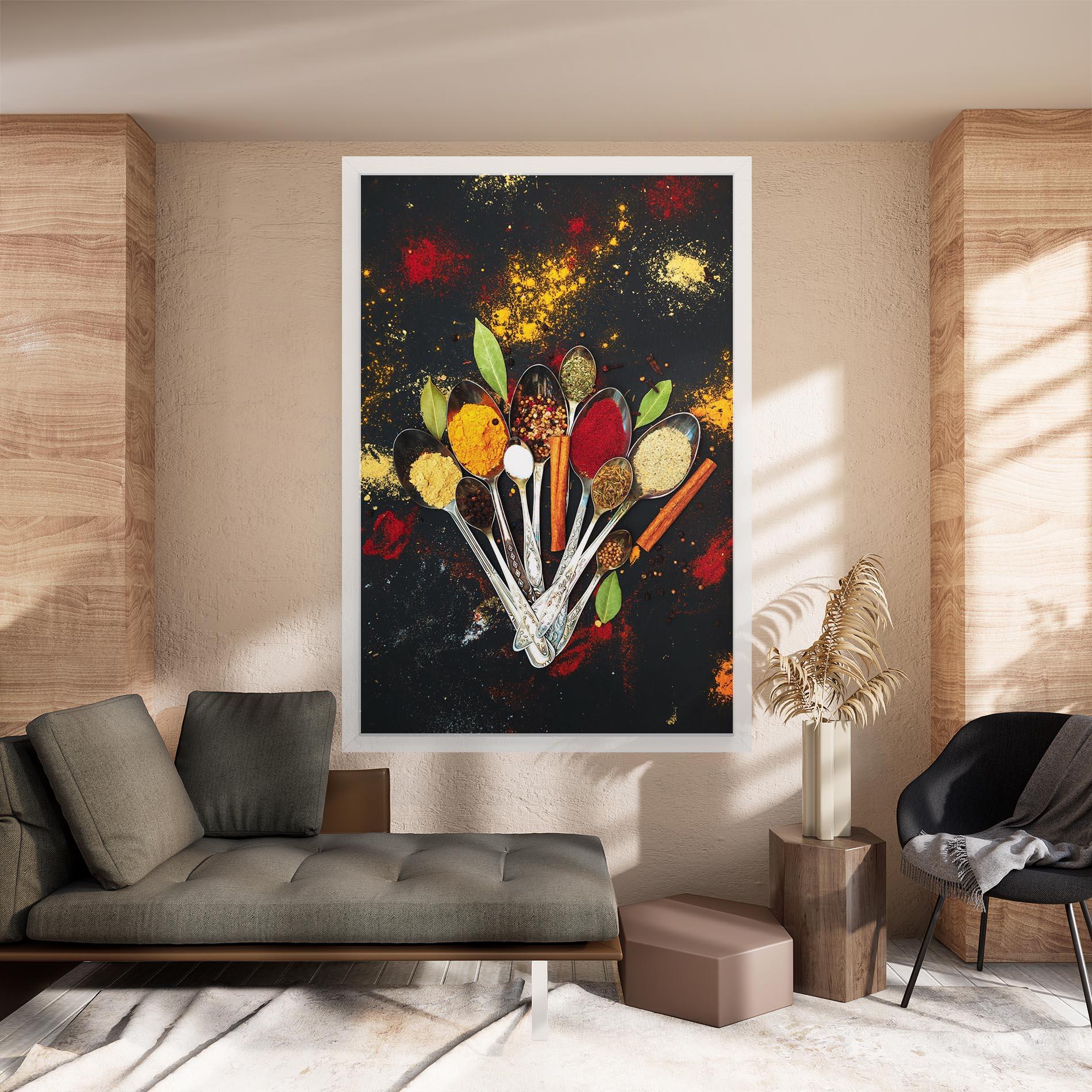 Tablou Canvas Cooking Spices Spoons mockup 8