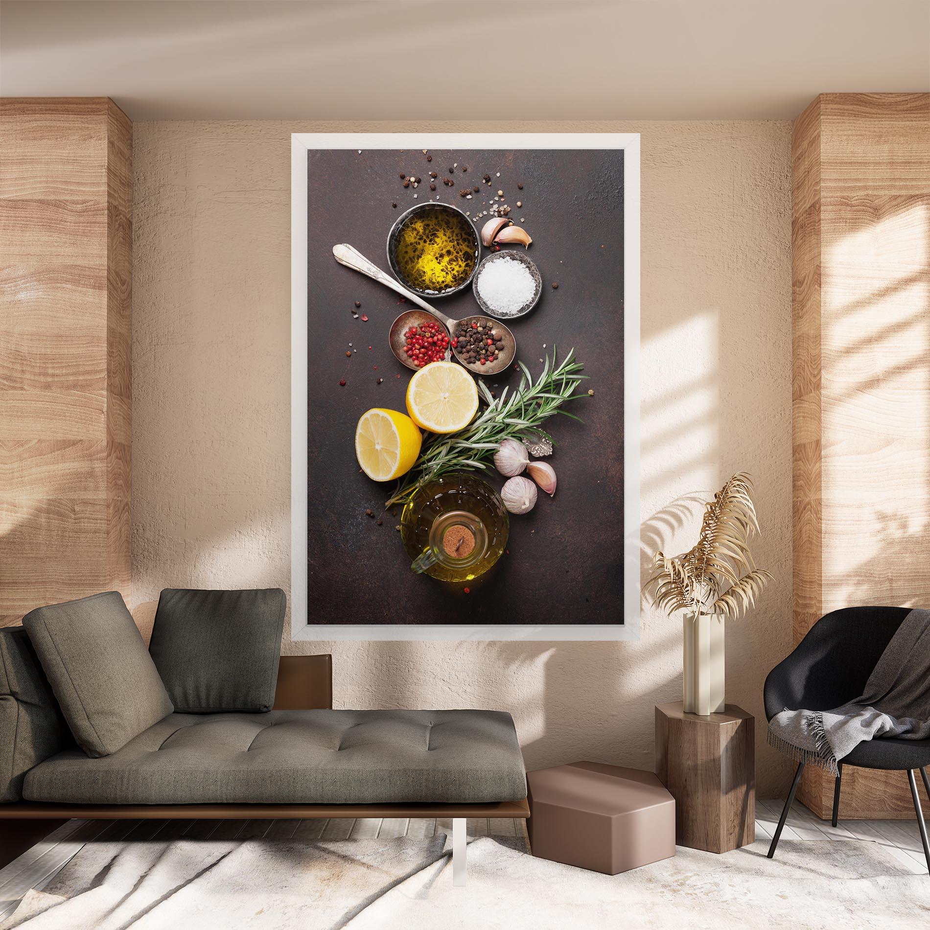 Tablou Canvas Spices On Stone Table mockup 8