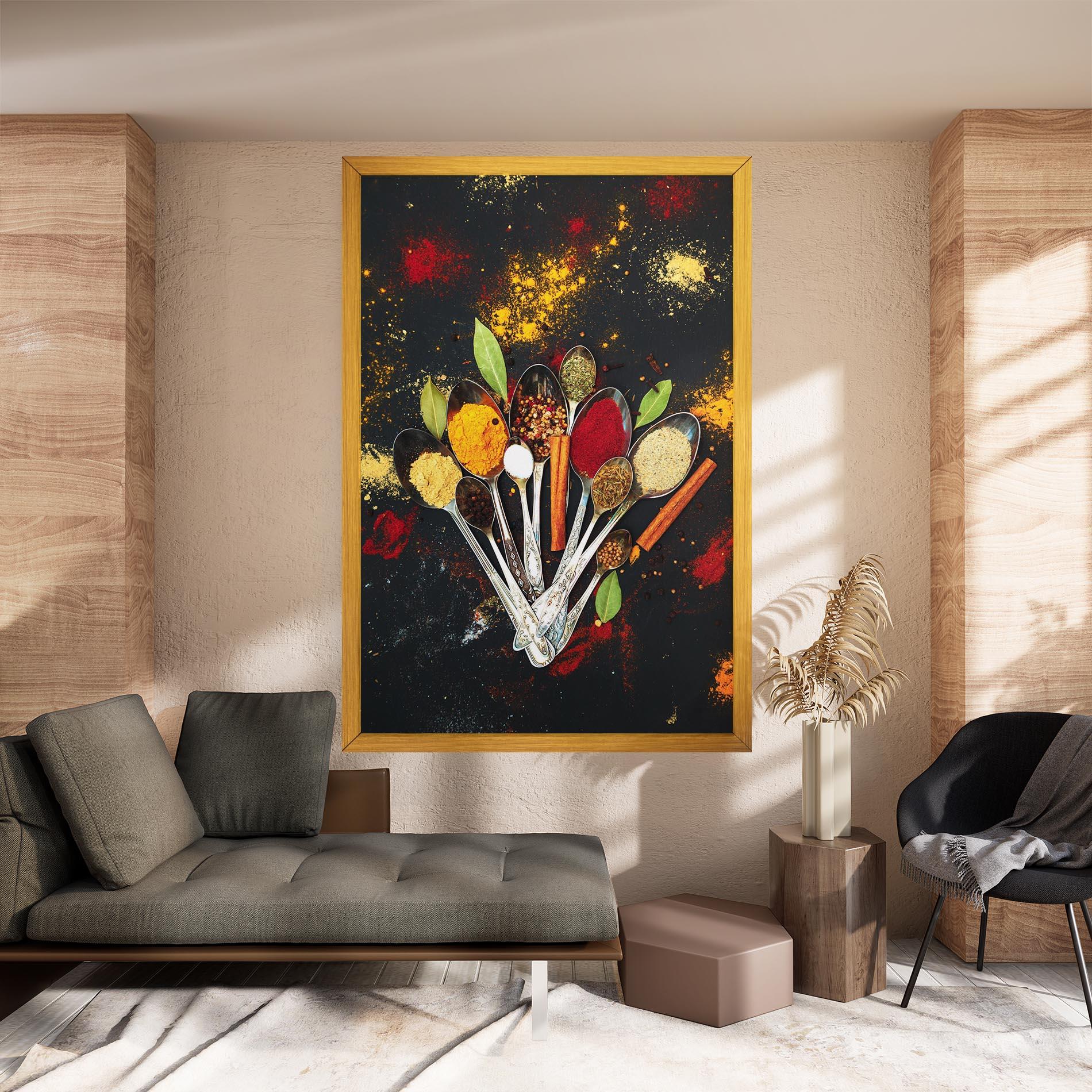 Tablou Canvas Cooking Spices Spoons mockup 8