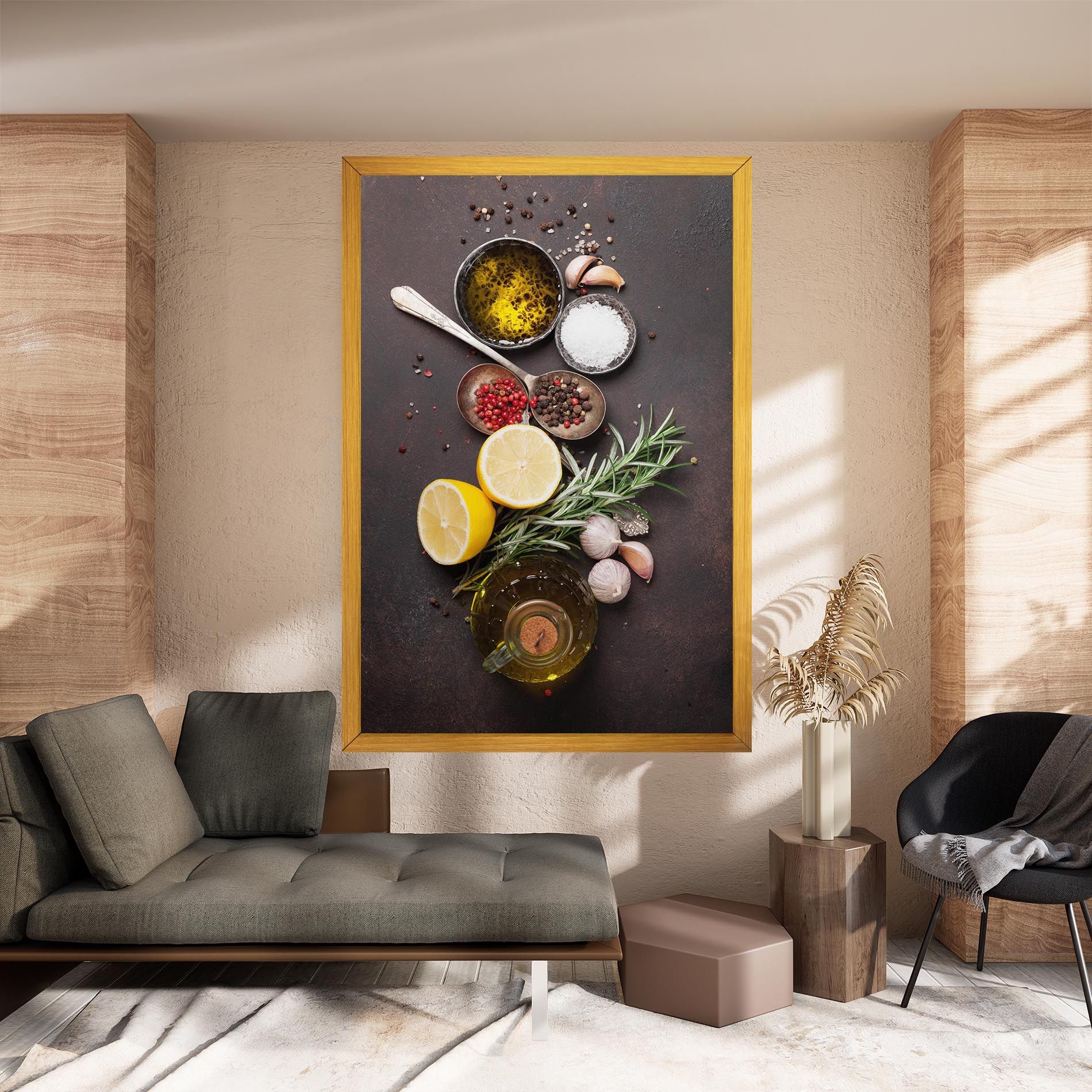 Spices On Stone Table mockup 8