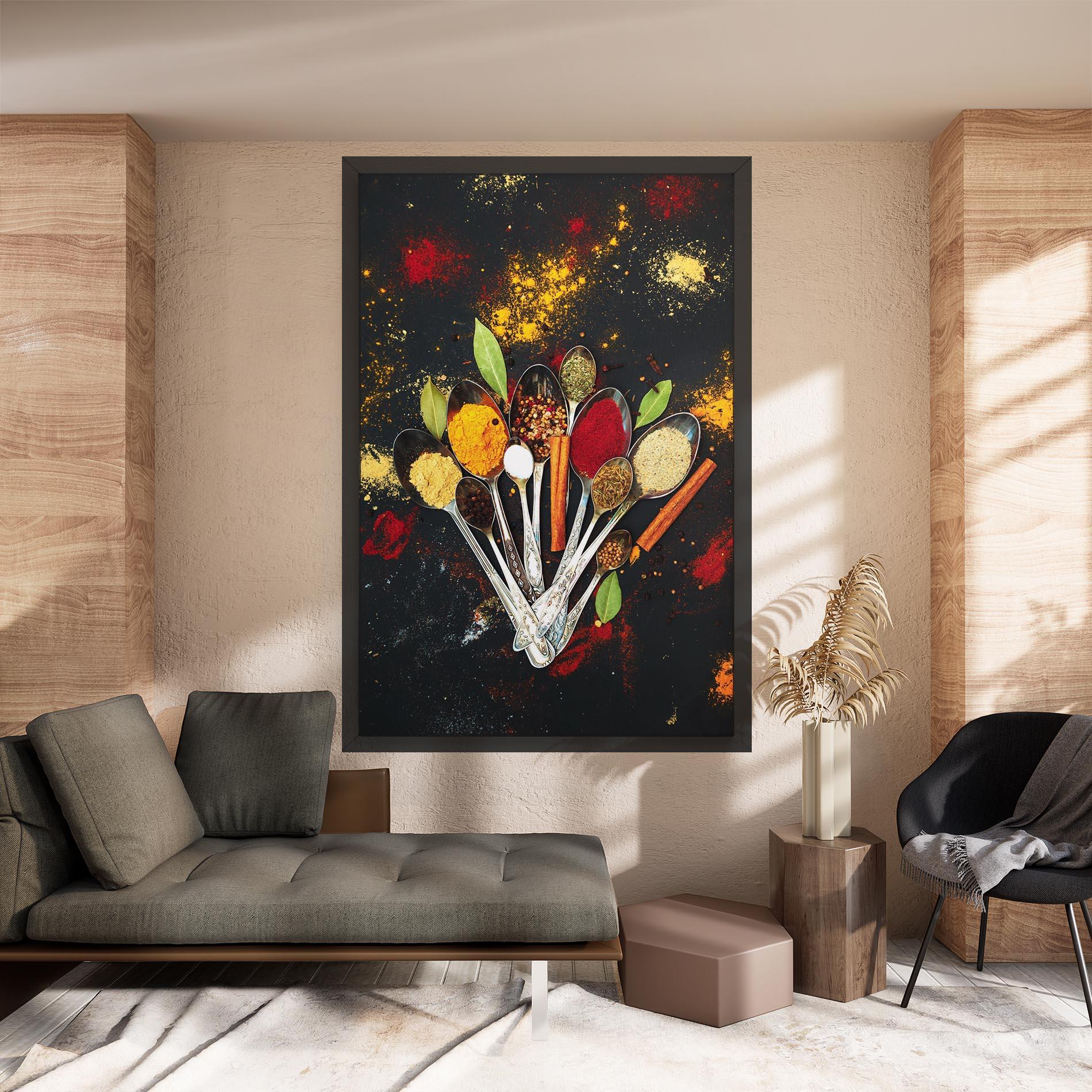 Tablou Canvas Cooking Spices Spoons mockup 8