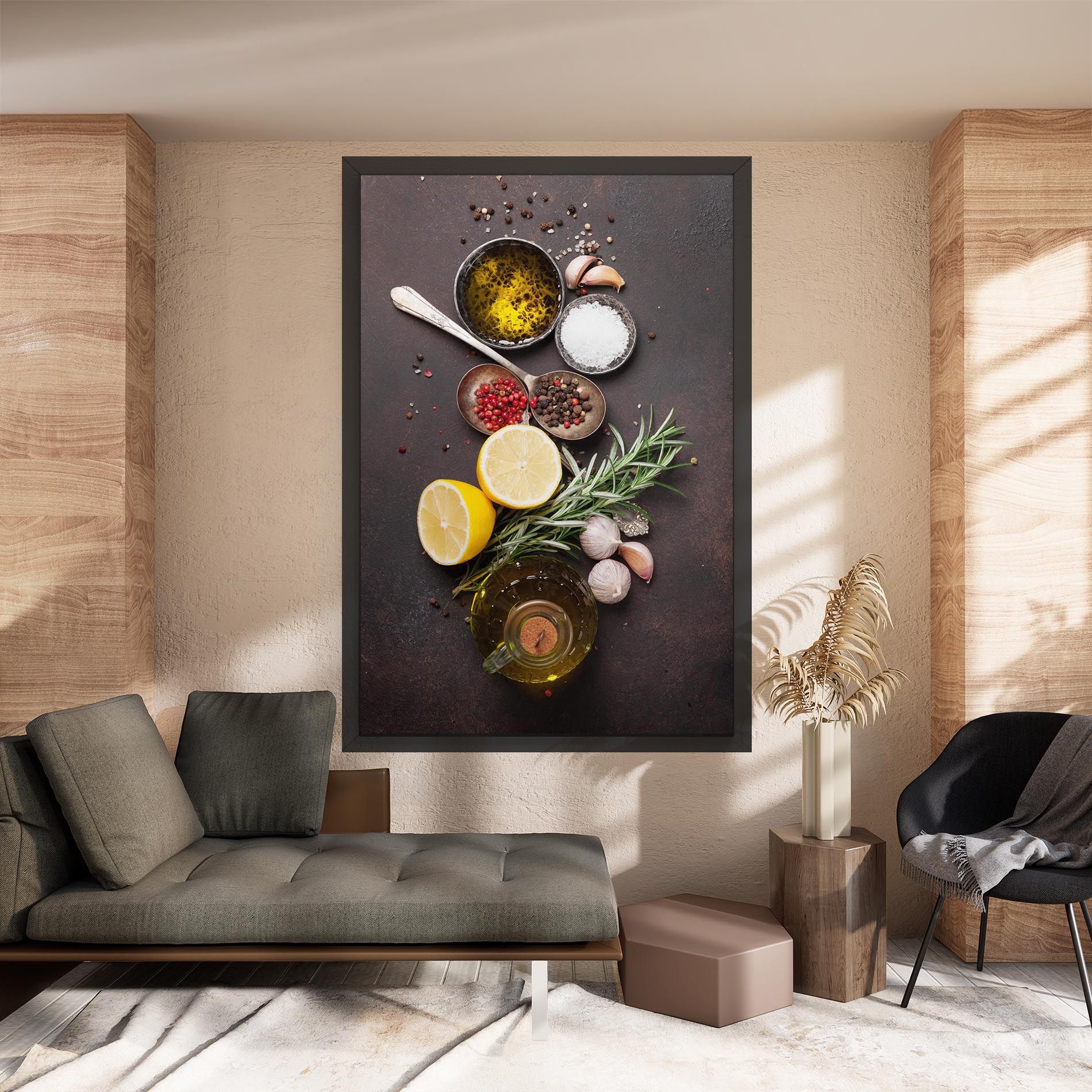 Spices On Stone Table mockup 8