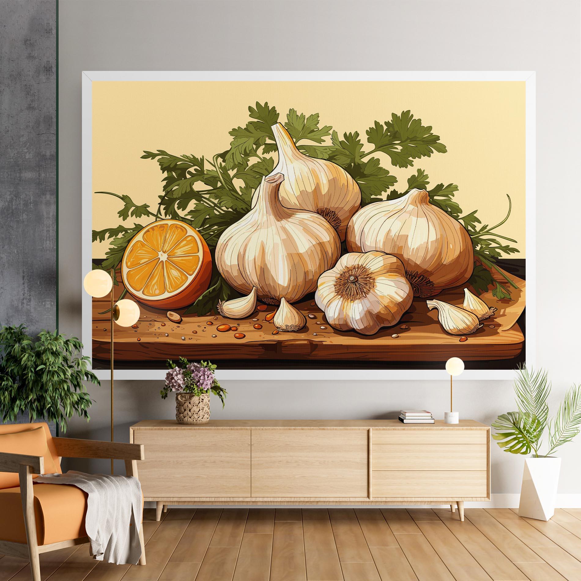 Tablou Canvas Garlic Lemon mockup 9