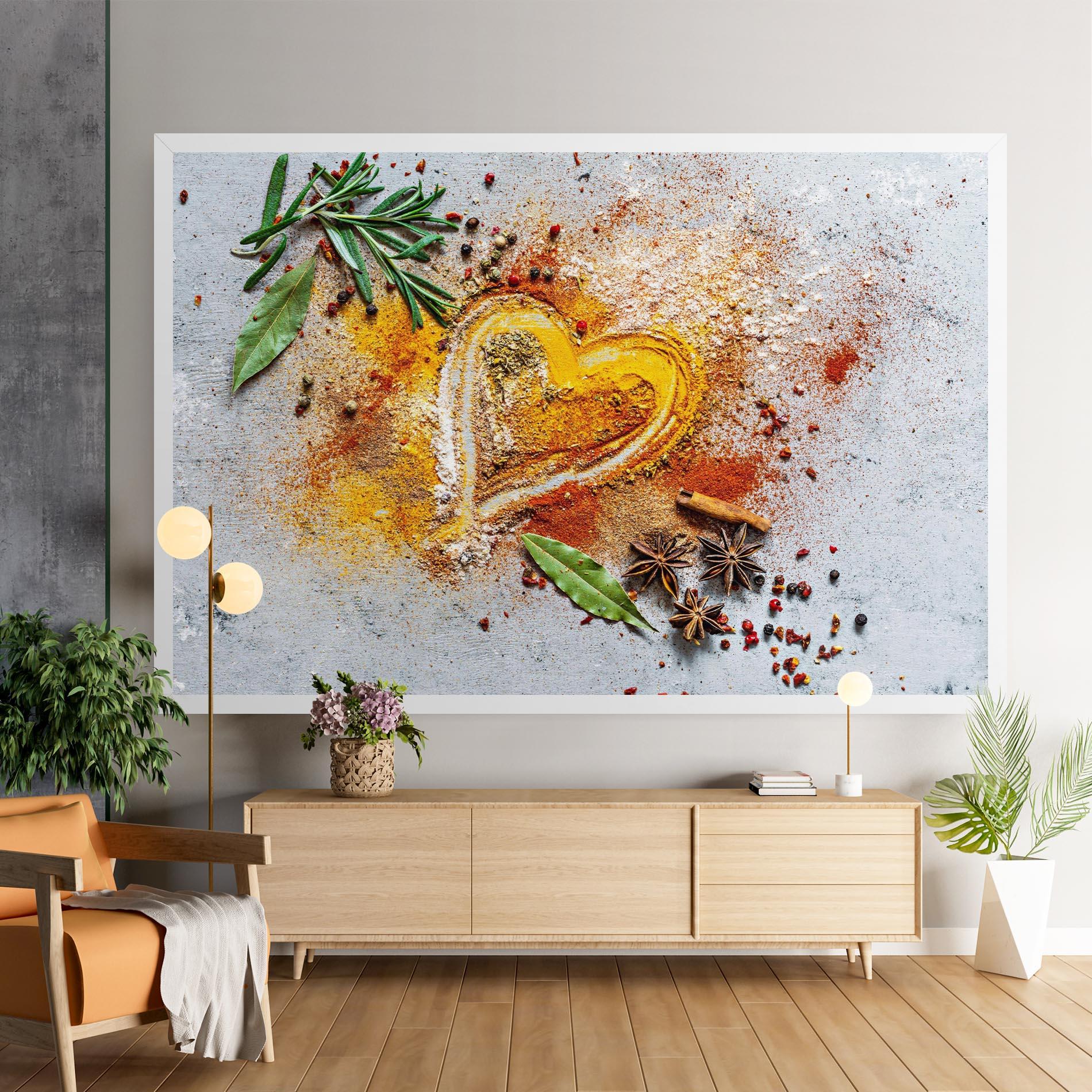 Tablou Canvas Heart Spice Powders mockup 9