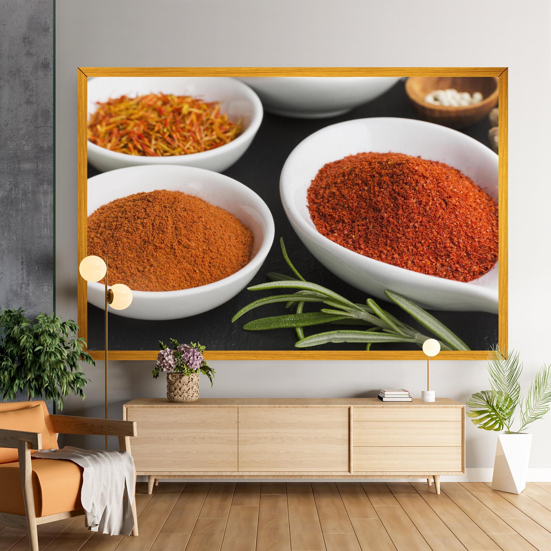 Tablou Canvas Close Up Spices Powder mockup 9