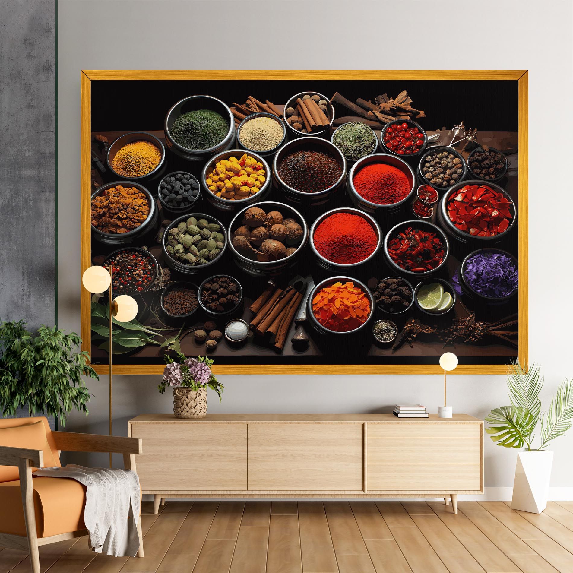 Colorful Herbs Art mockup 9