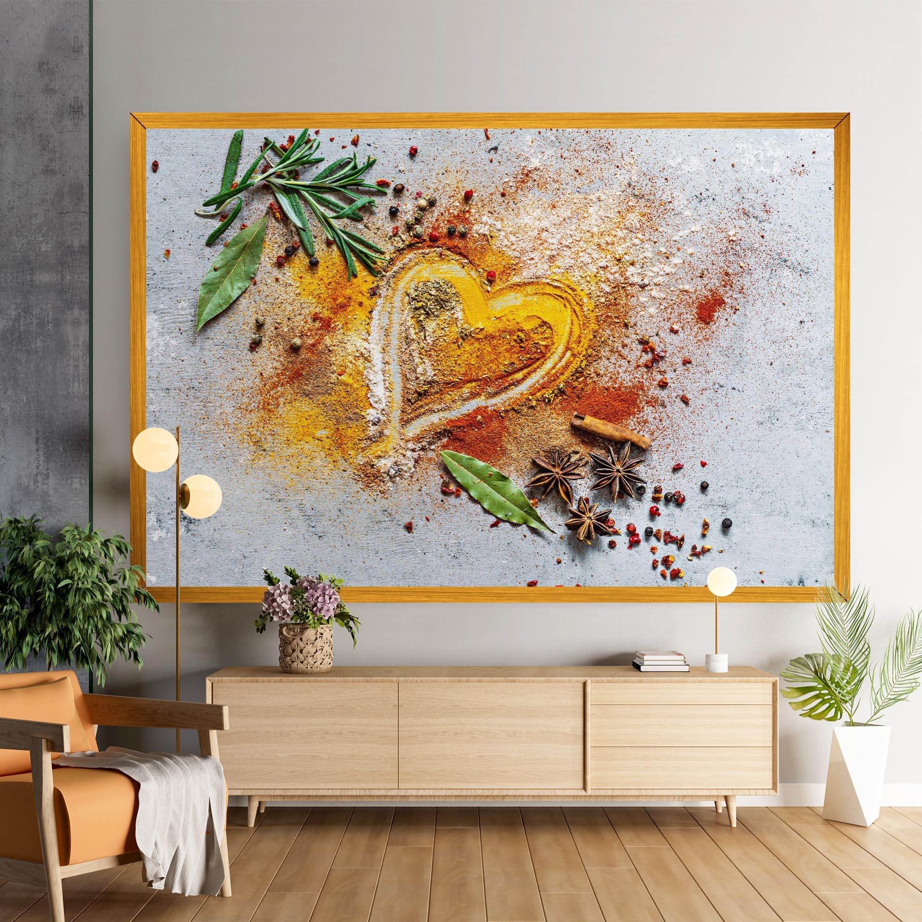 Tablou Canvas Heart Spice Powders mockup 9