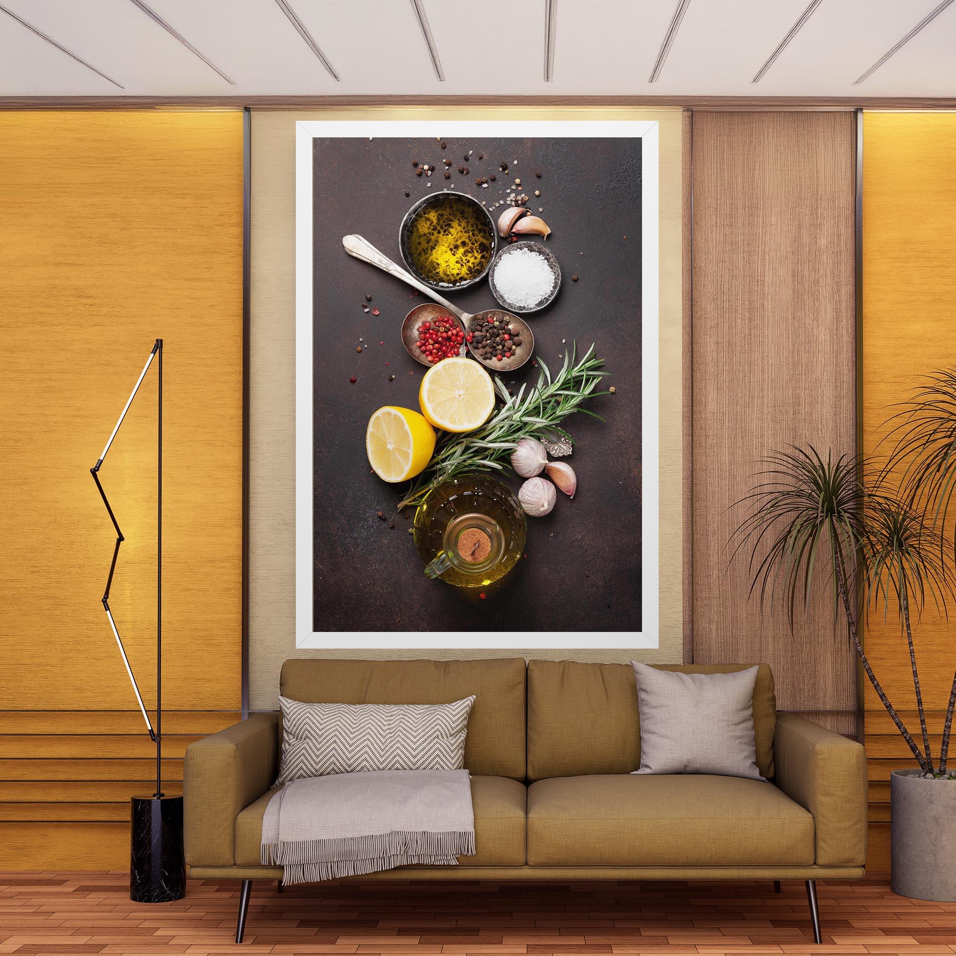 Tablou Canvas Spices On Stone Table mockup 9