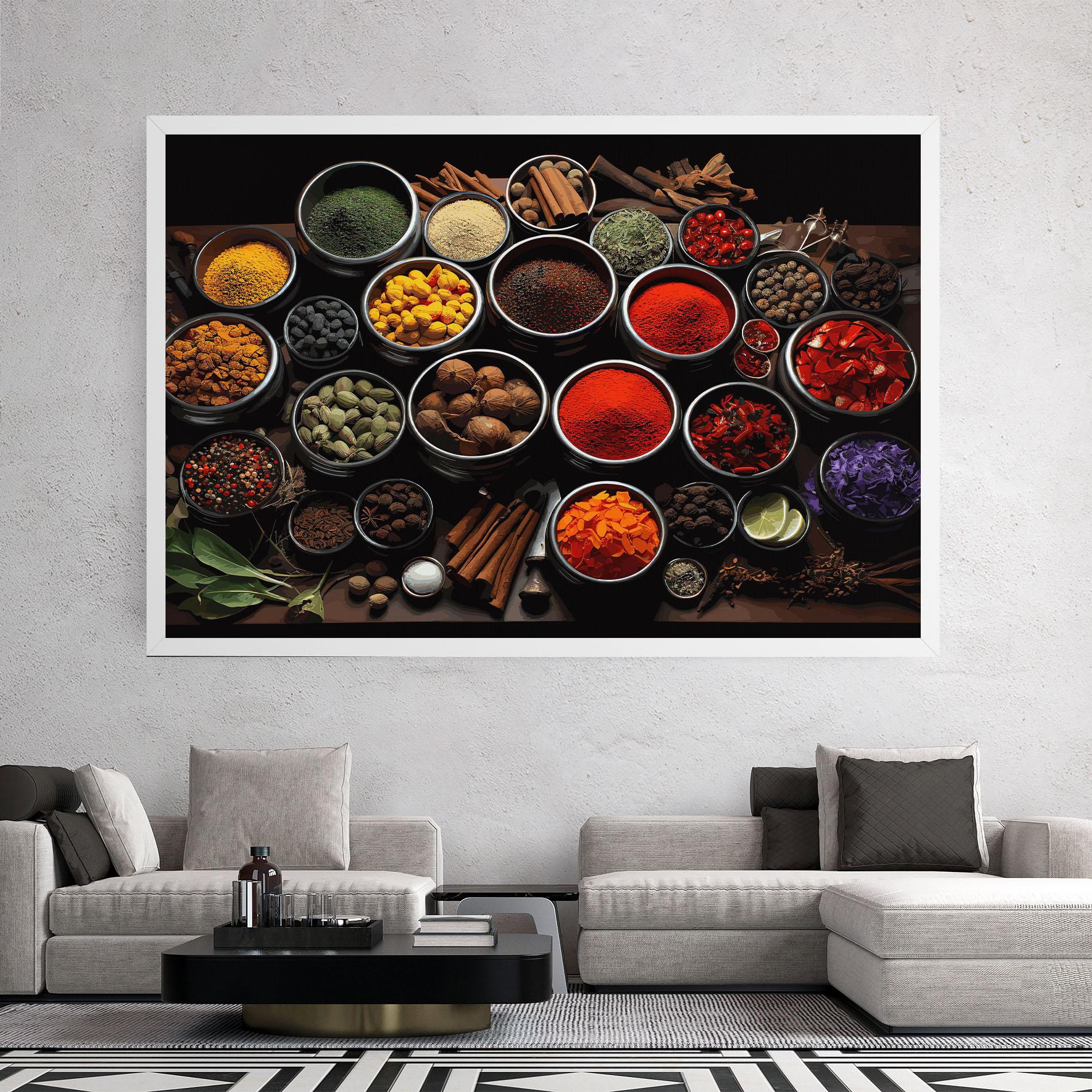 Tablou Canvas Colorful Herbs Art mockup 2