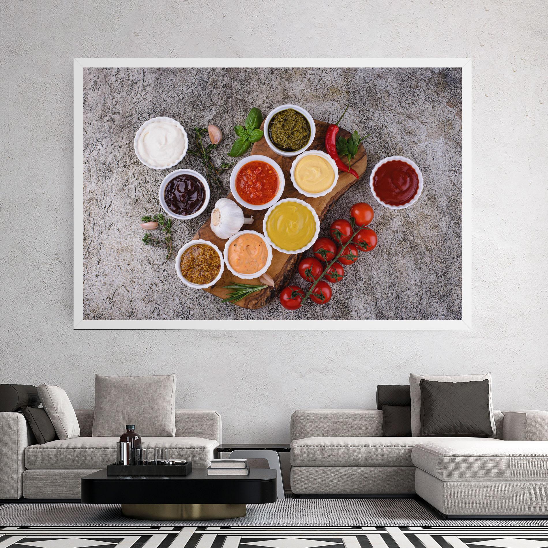 Tablou Canvas Different Sauces mockup 2