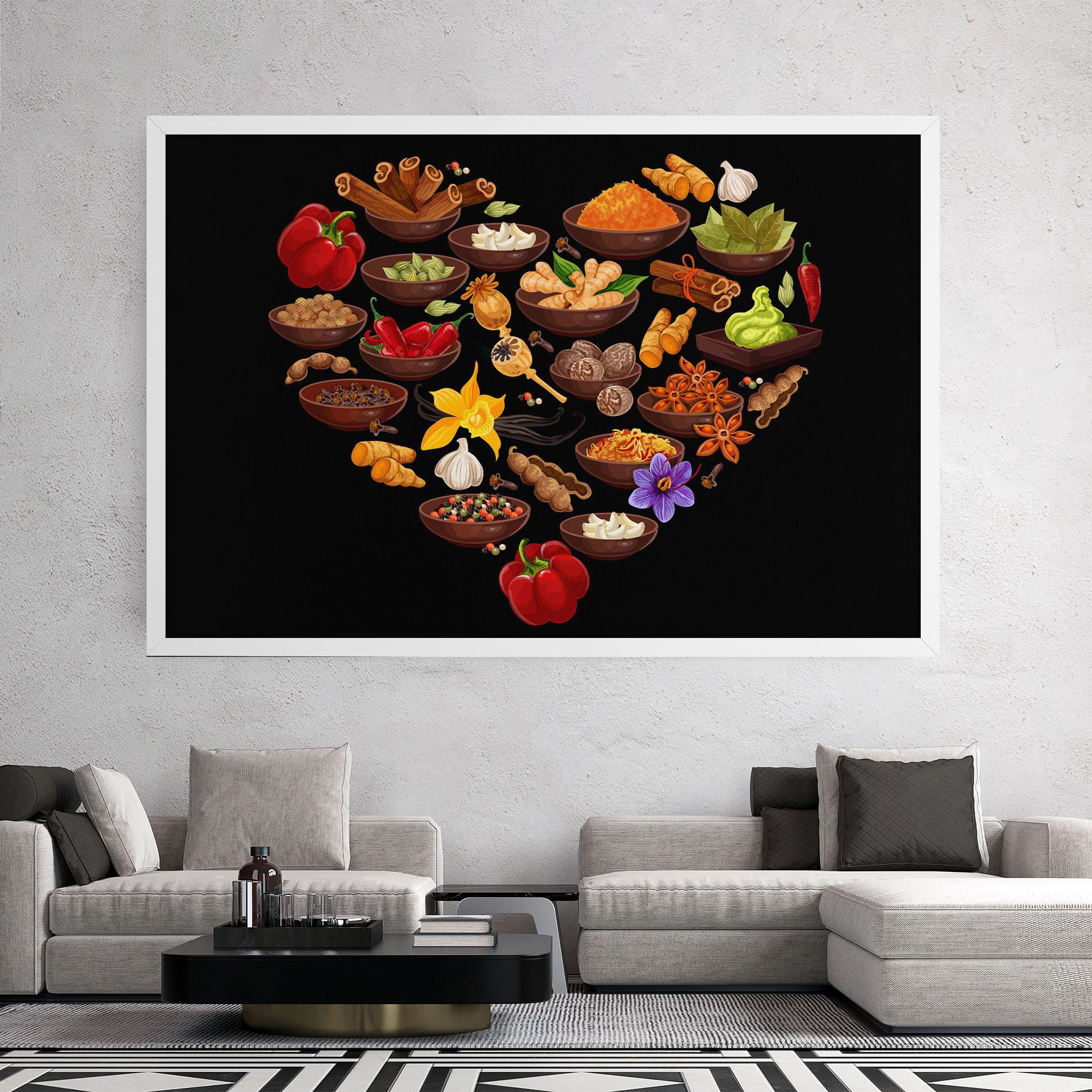 Tablou Canvas Seasoning Heart mockup 2