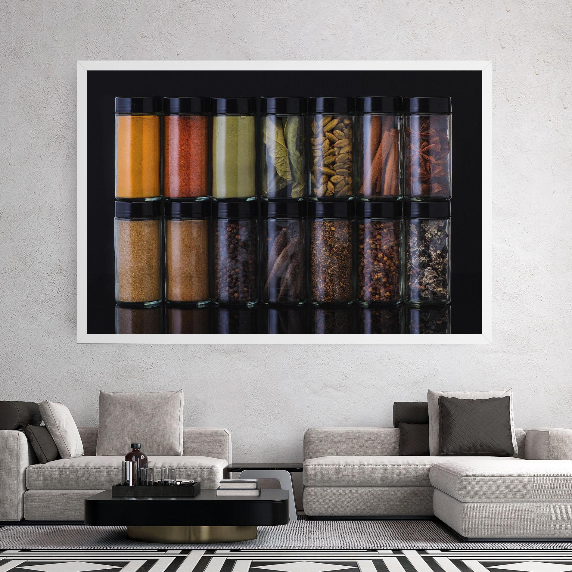 Tablou Canvas Seasonings Jars mockup 2