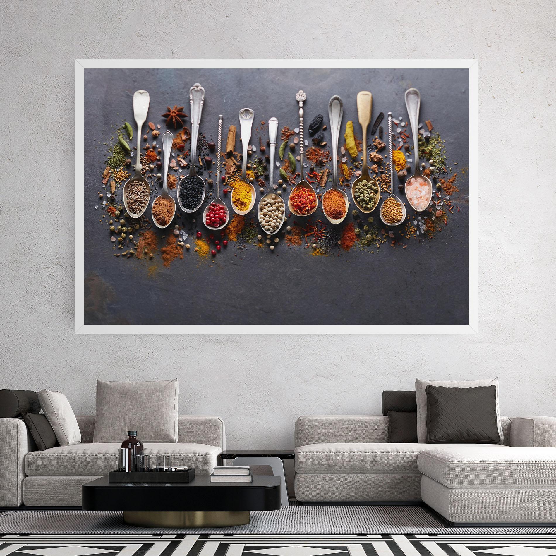 Tablou Canvas Spices Black Board mockup 2