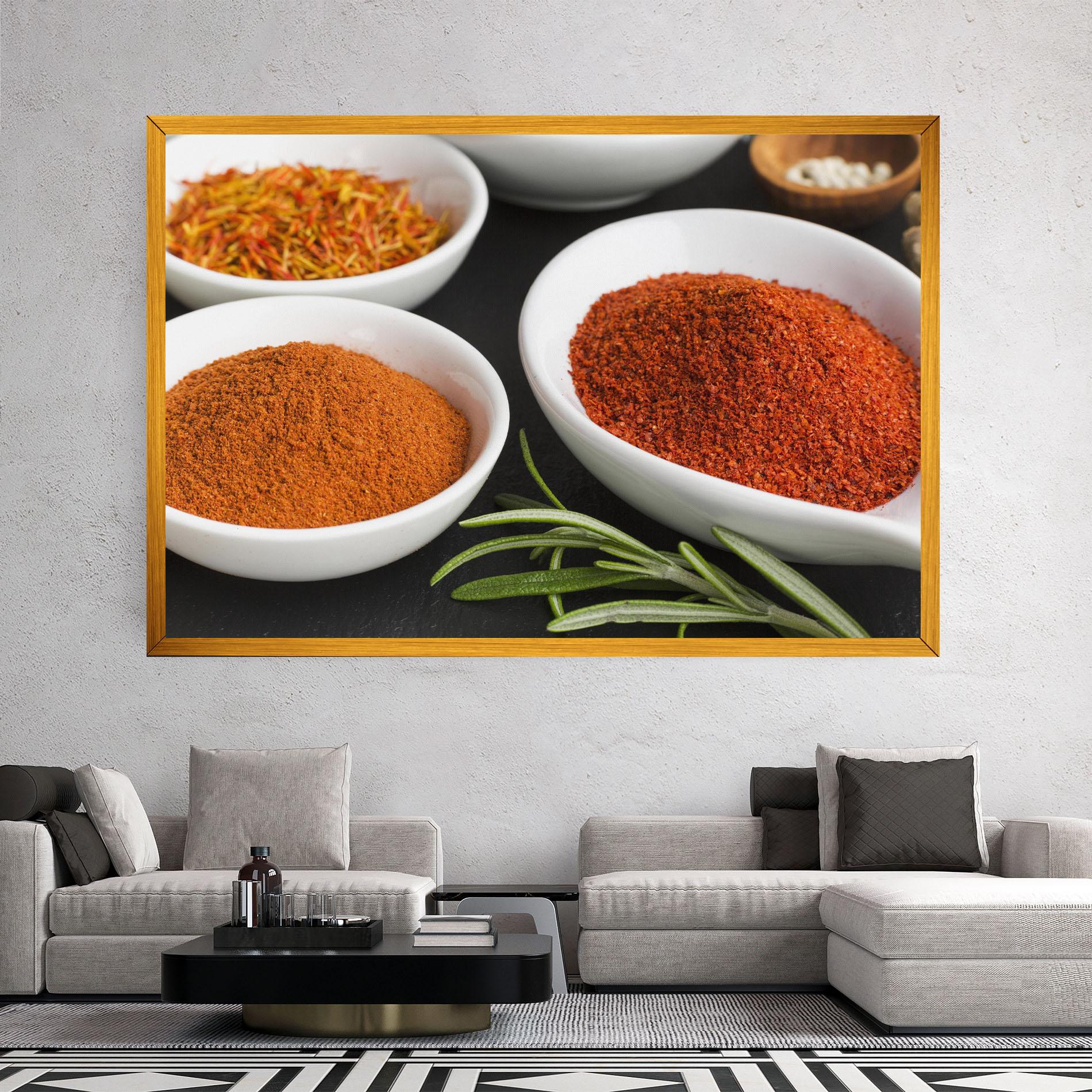 Tablou Canvas Close Up Spices Powder mockup 2