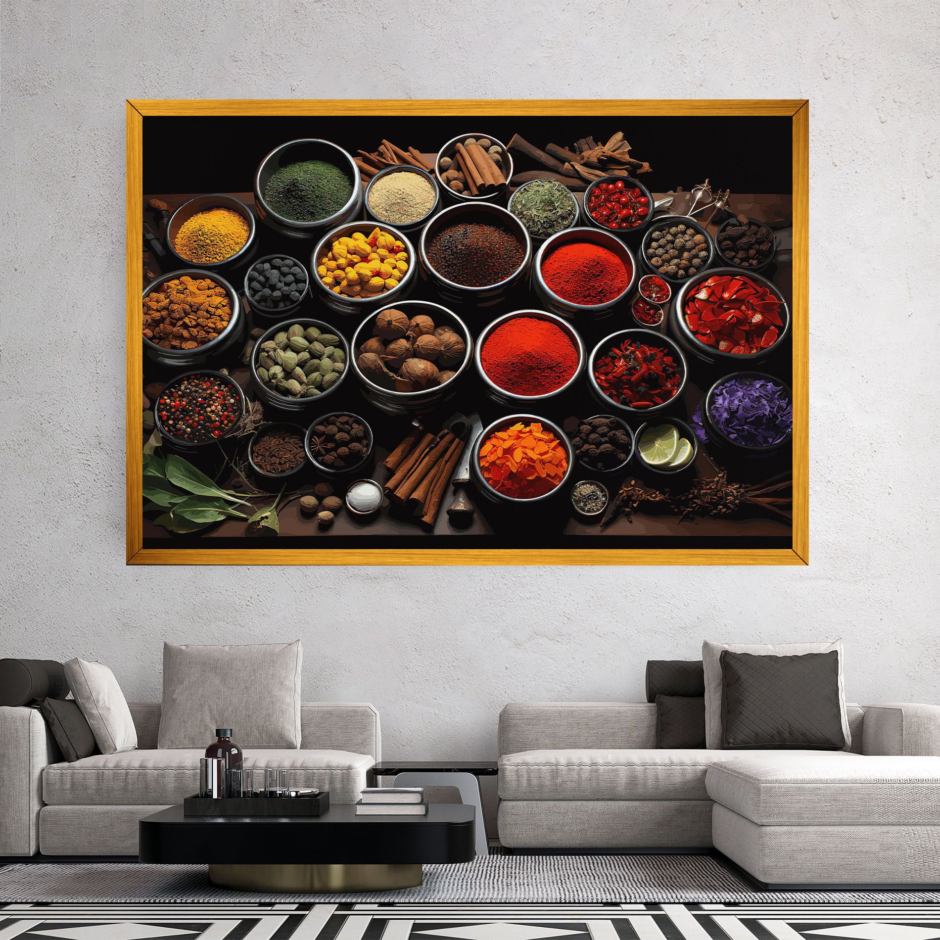 Colorful Herbs Art mockup 2