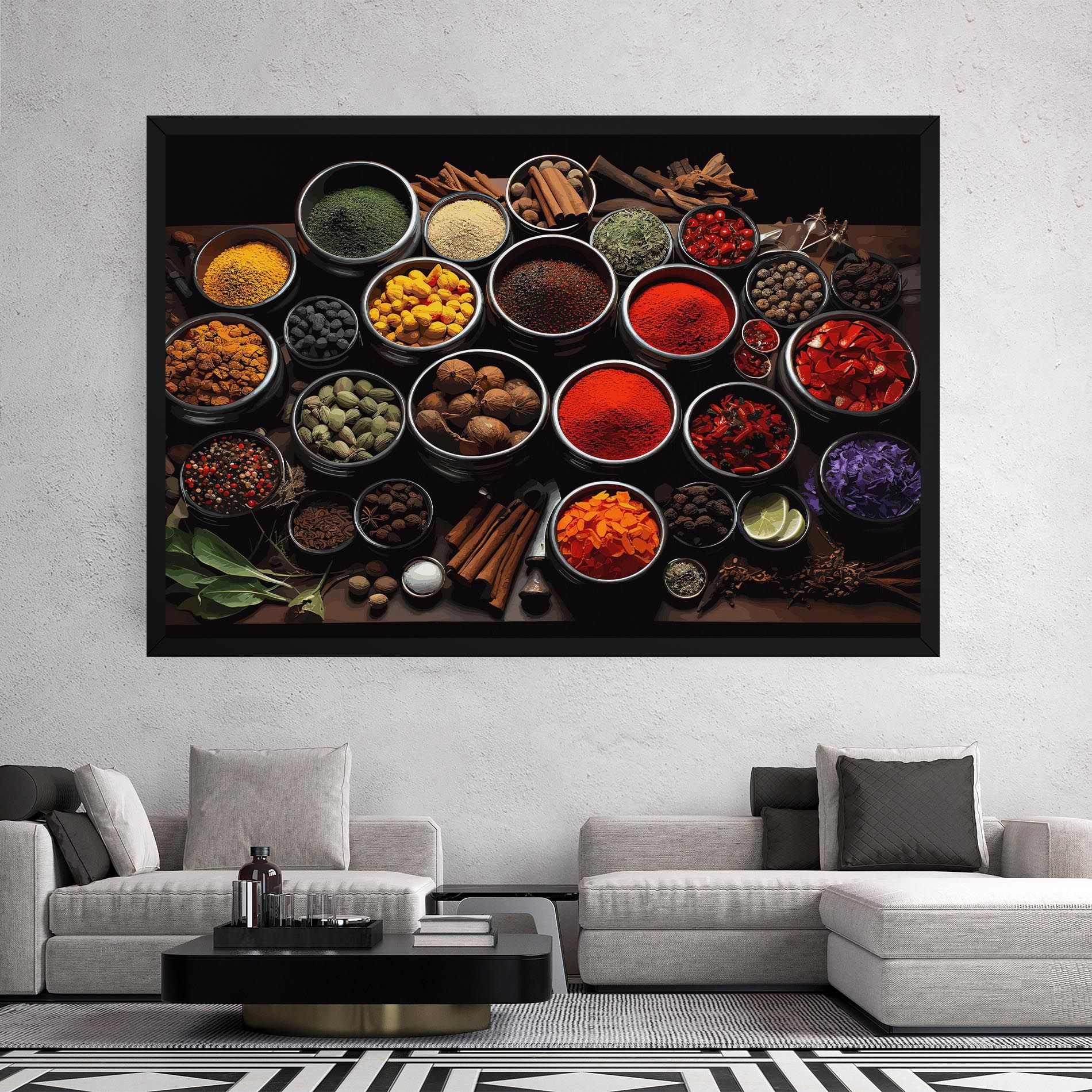 Colorful Herbs Art mockup 2