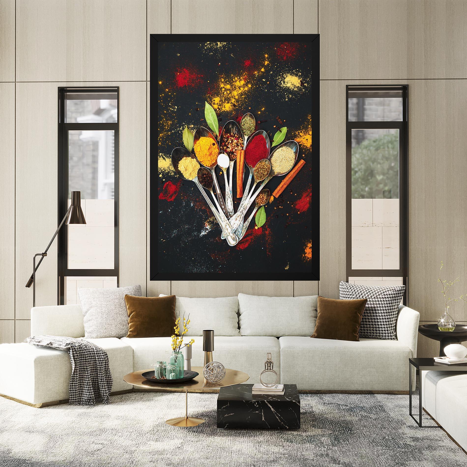 Tablou Canvas Cooking Spices Spoons mockup 2
