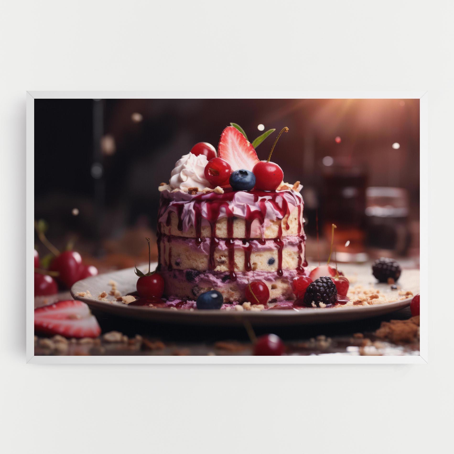 Tablou Canvas Berries Dessert mockup 0