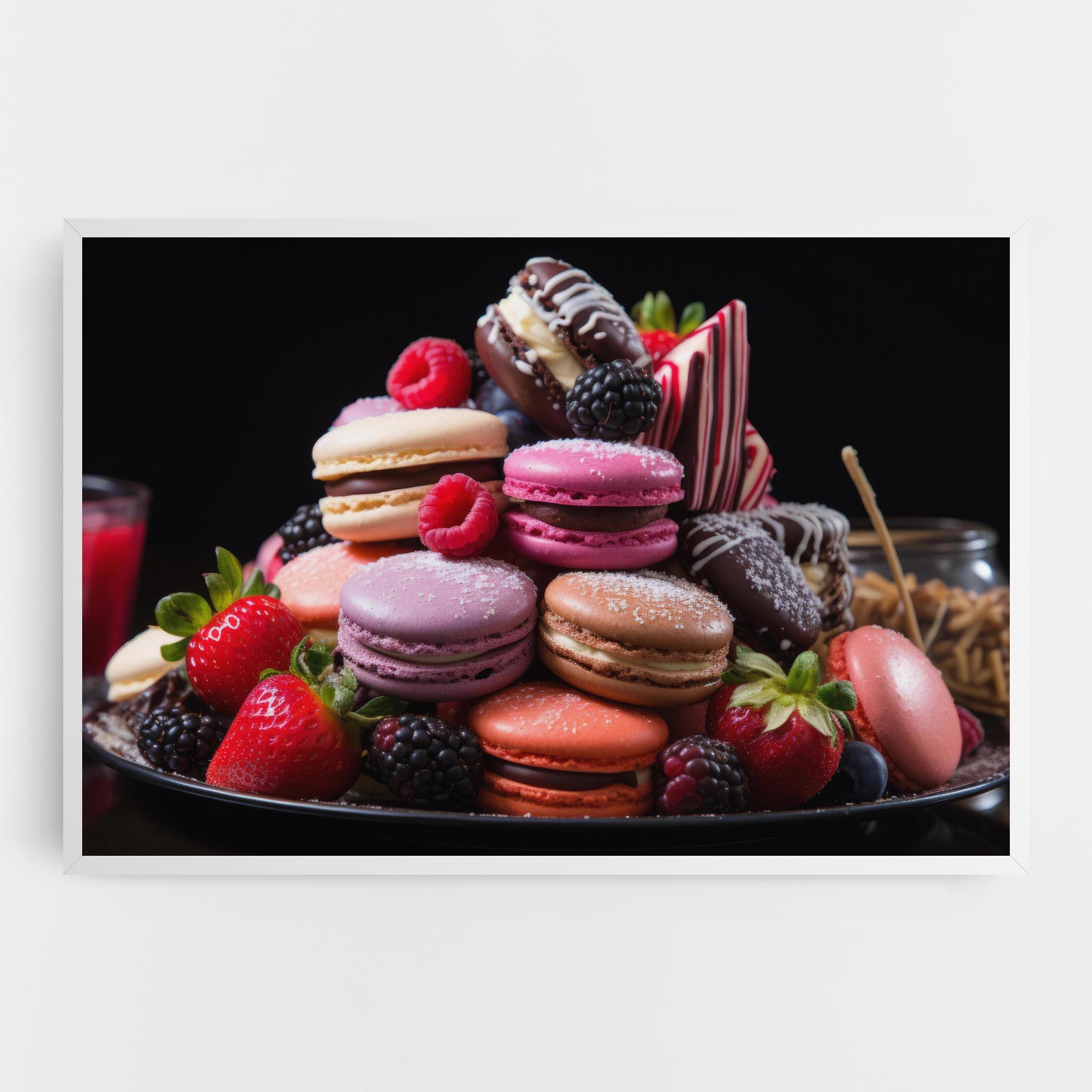 Tablou Canvas Berries Macarons mockup 0
