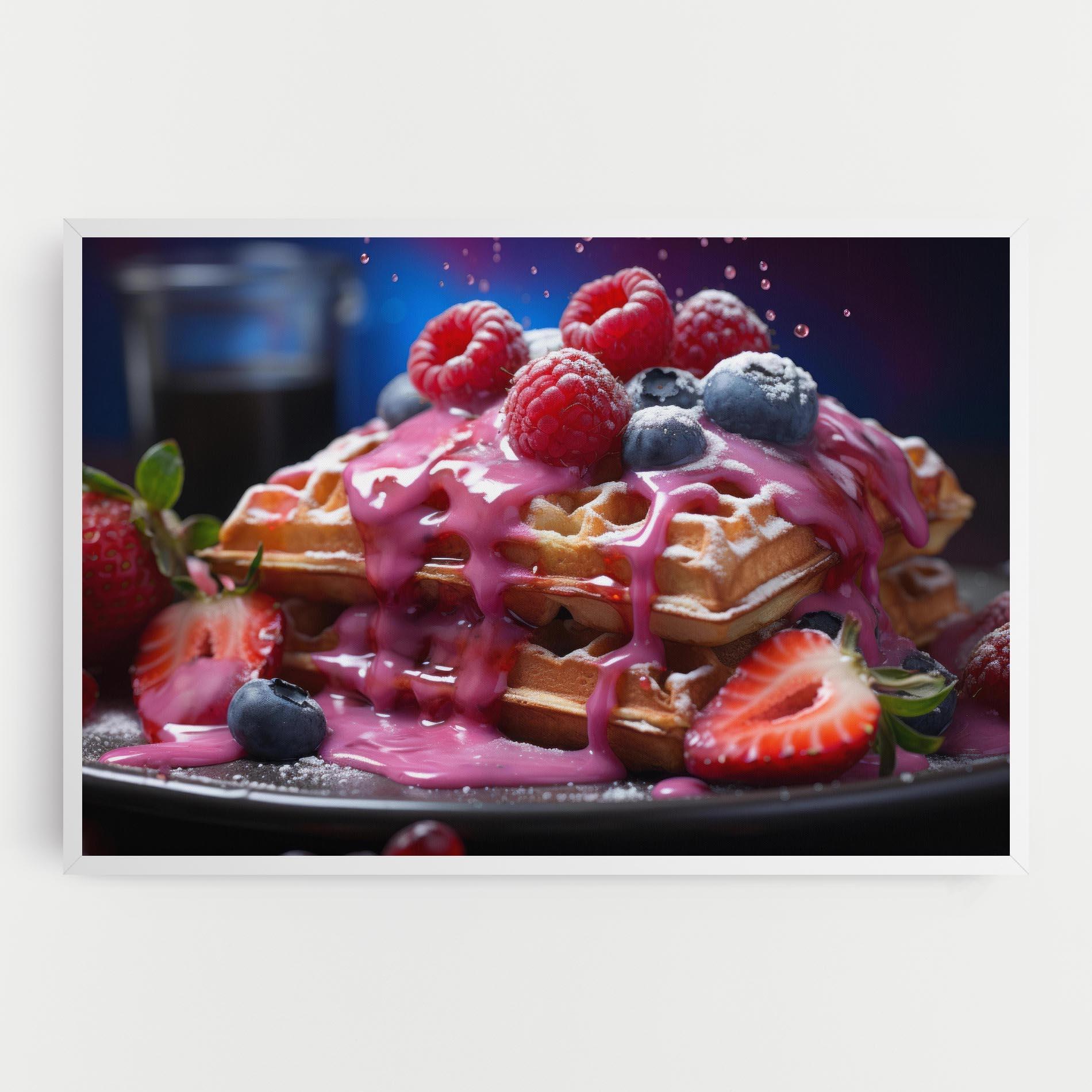 Tablou Canvas Berries Waffles mockup 0