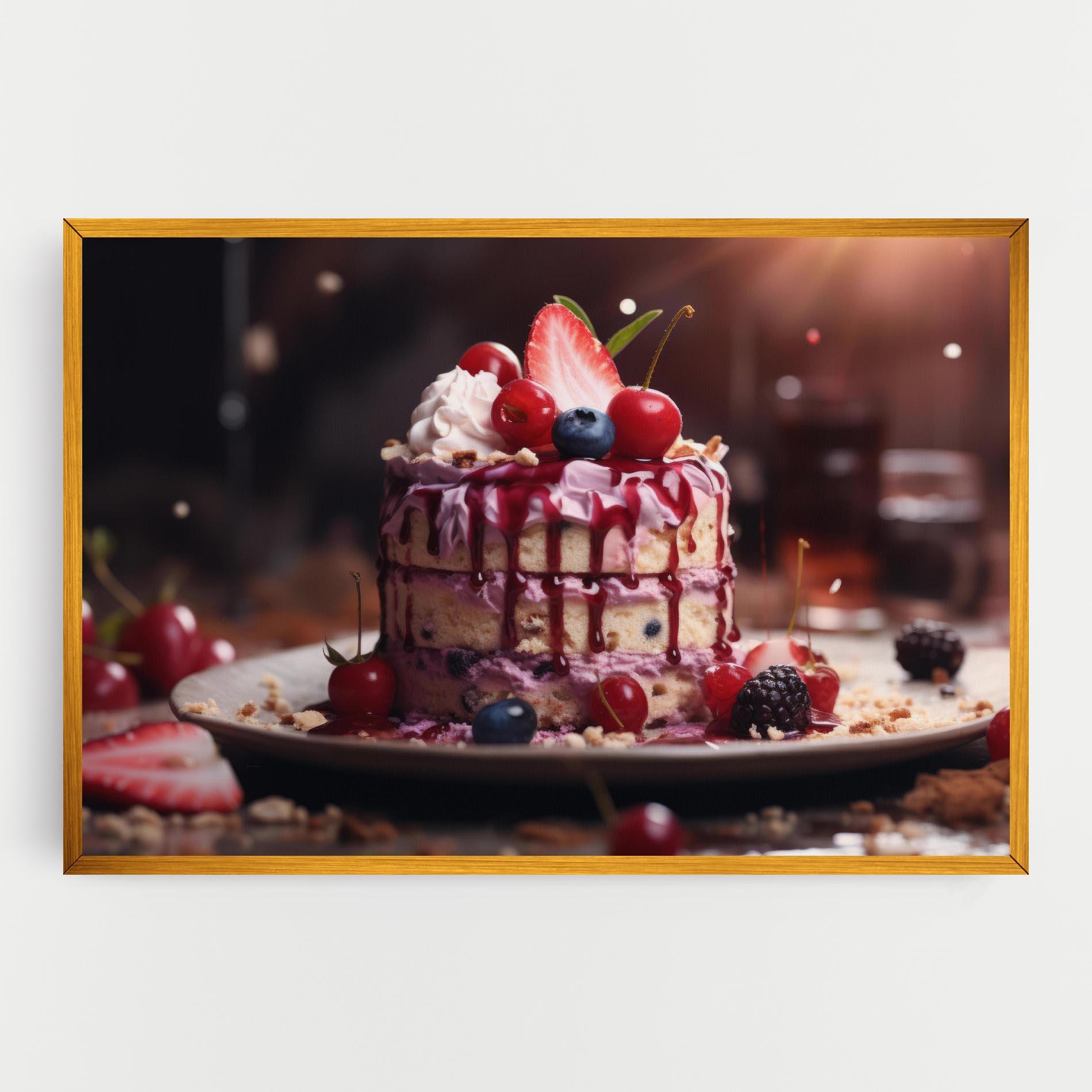 Tablou Canvas Berries Dessert mockup 0