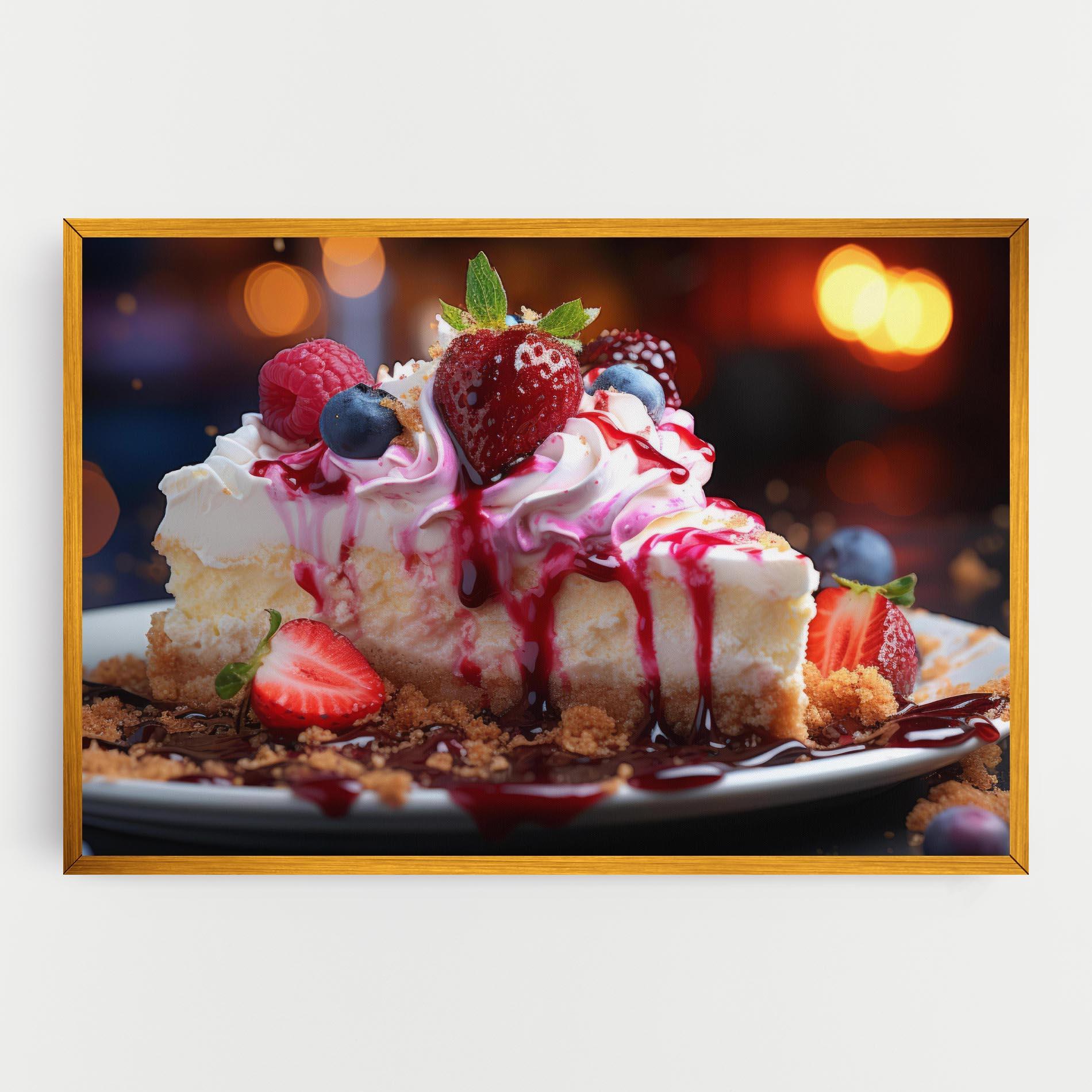 Tablou Canvas Cheesecake Berries mockup 0
