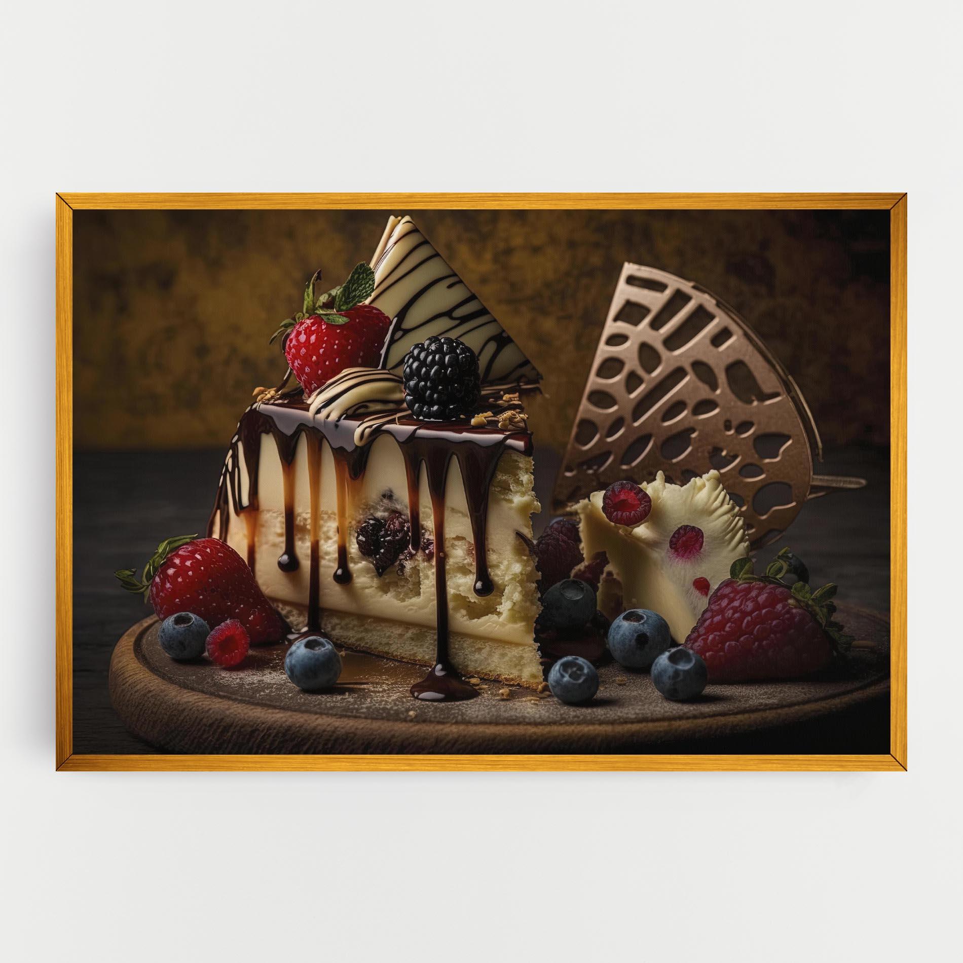 Tablou Canvas Cheesecake Chocolate mockup 0