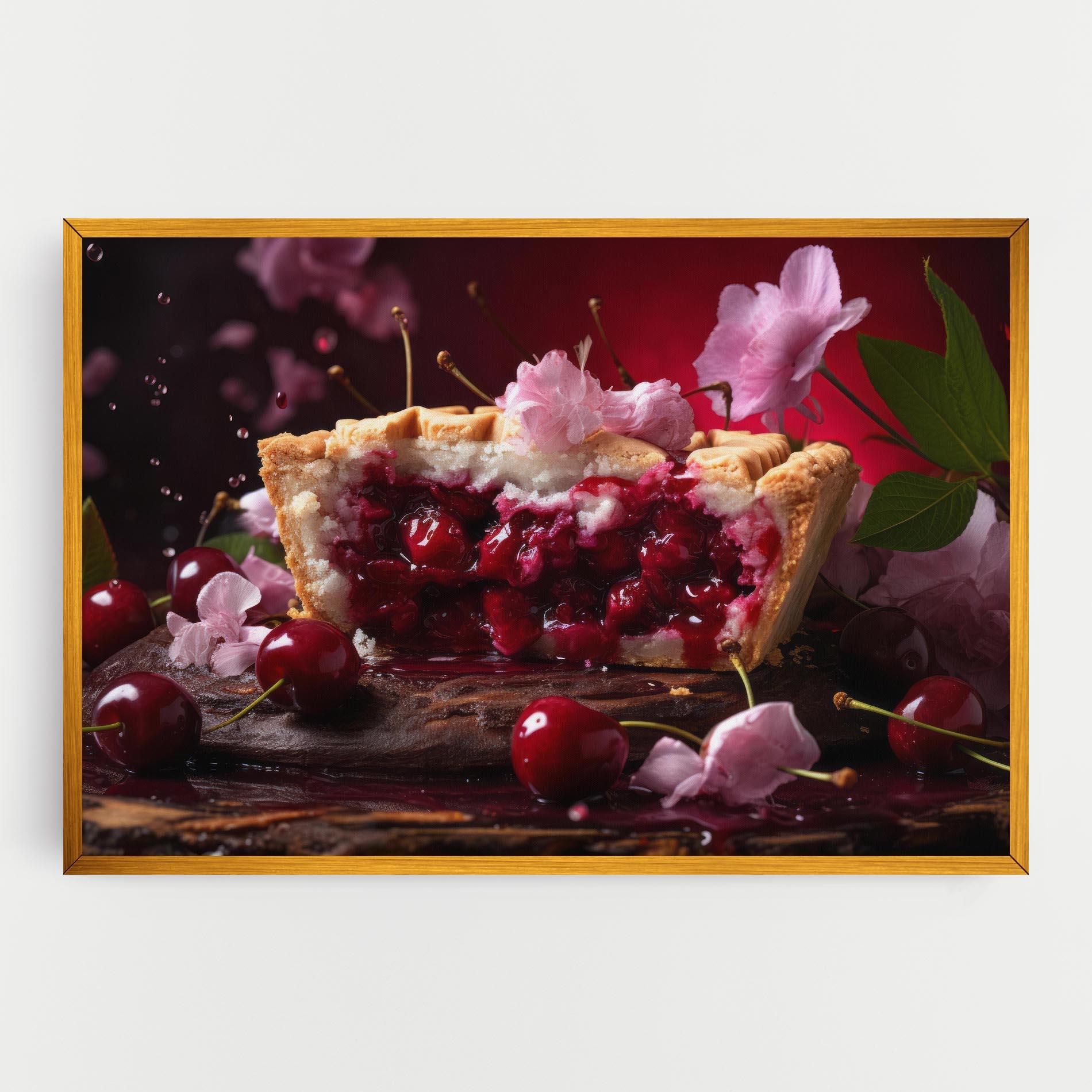 Tablou Canvas Wooden Table Cherries mockup 0