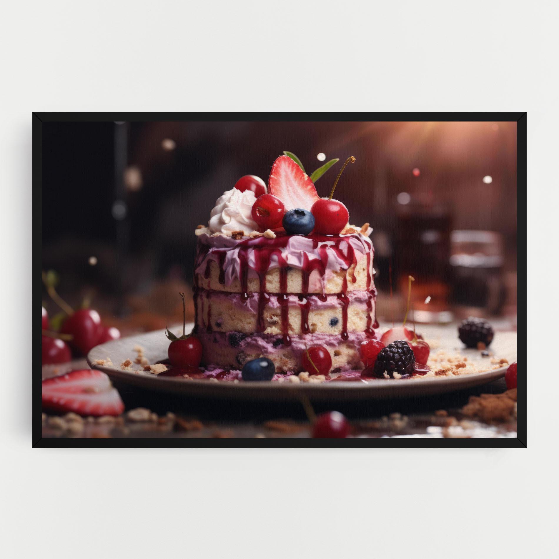 Tablou Canvas Berries Dessert mockup 0