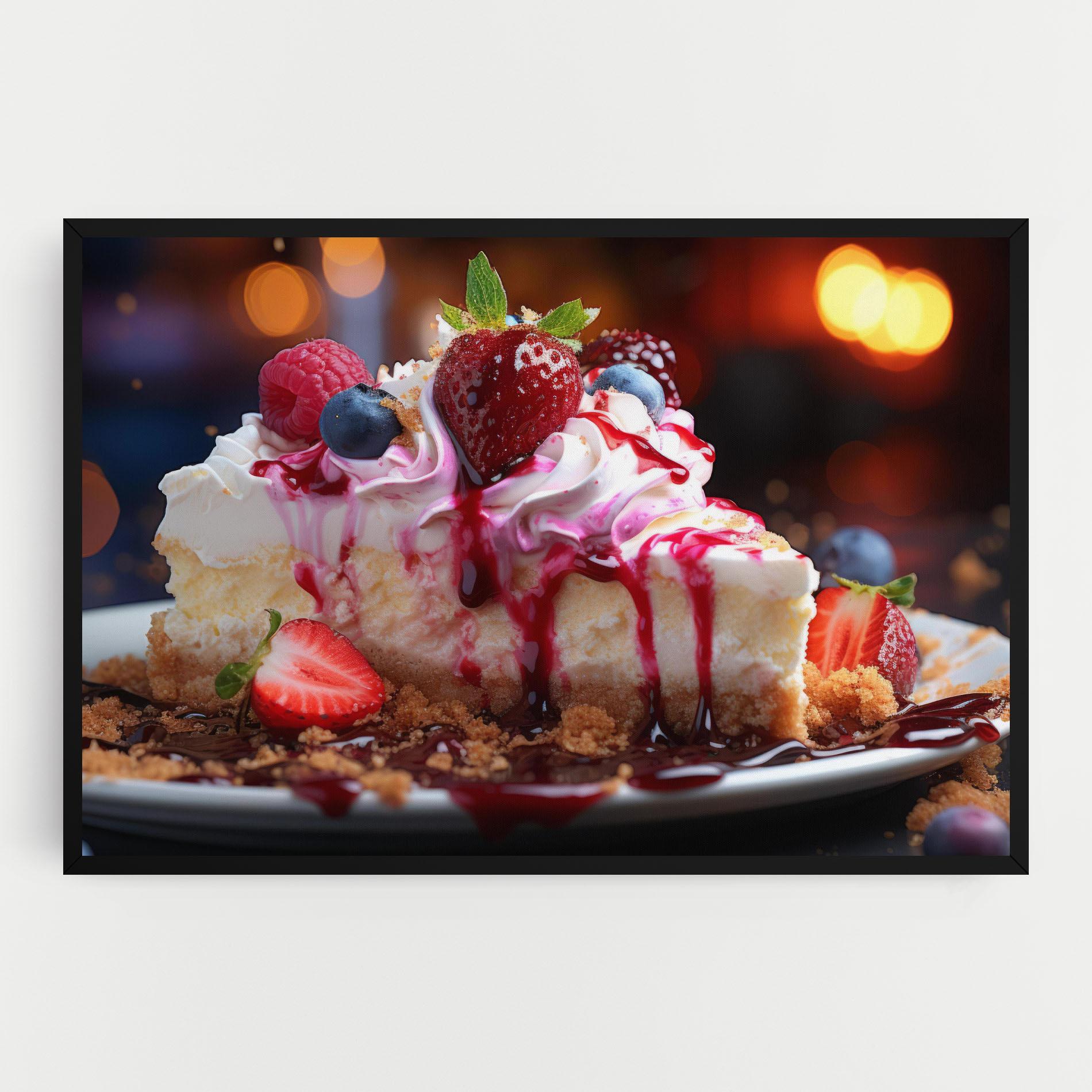 Tablou Canvas Cheesecake Berries mockup 0