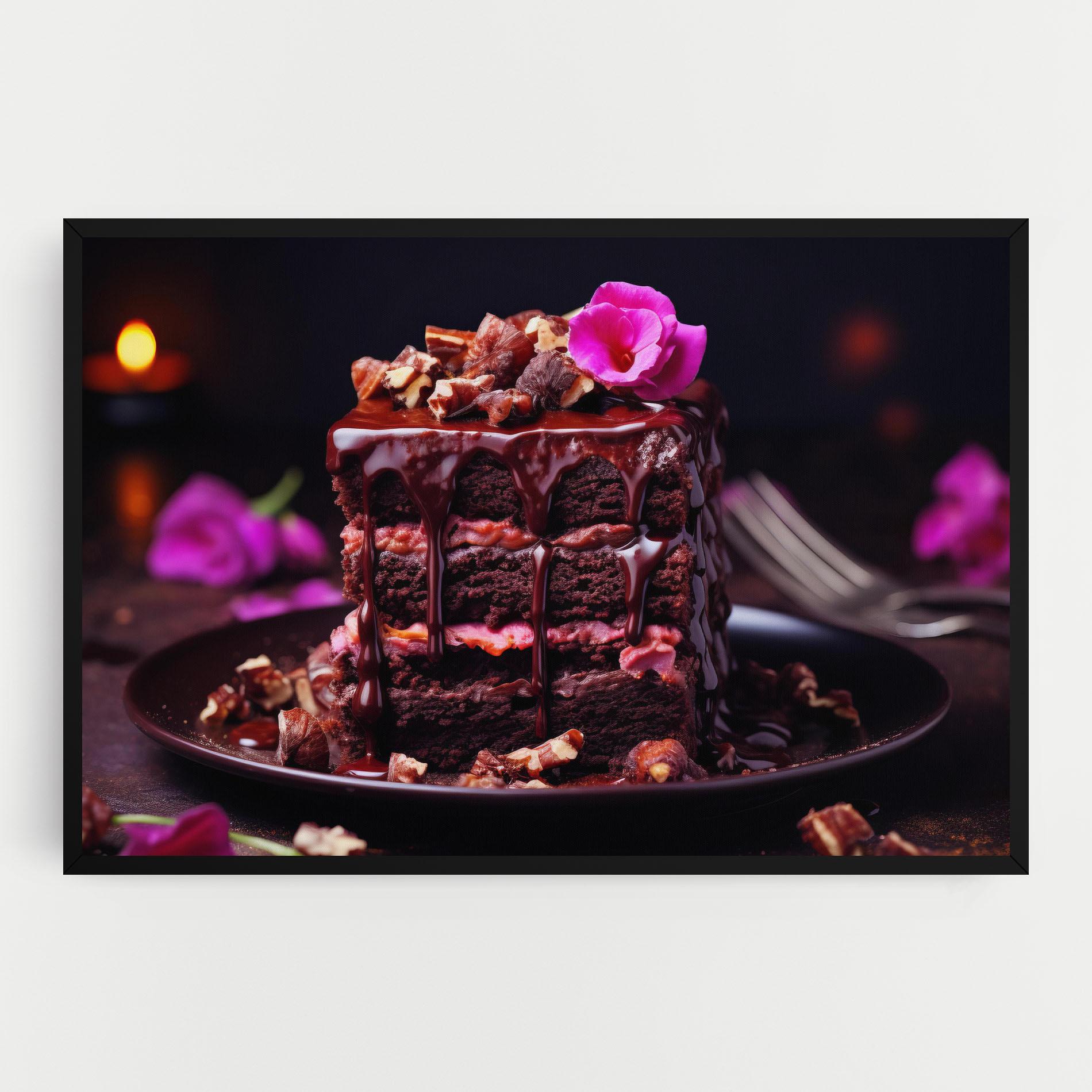 Tablou Canvas Pink Flower Cake mockup 0