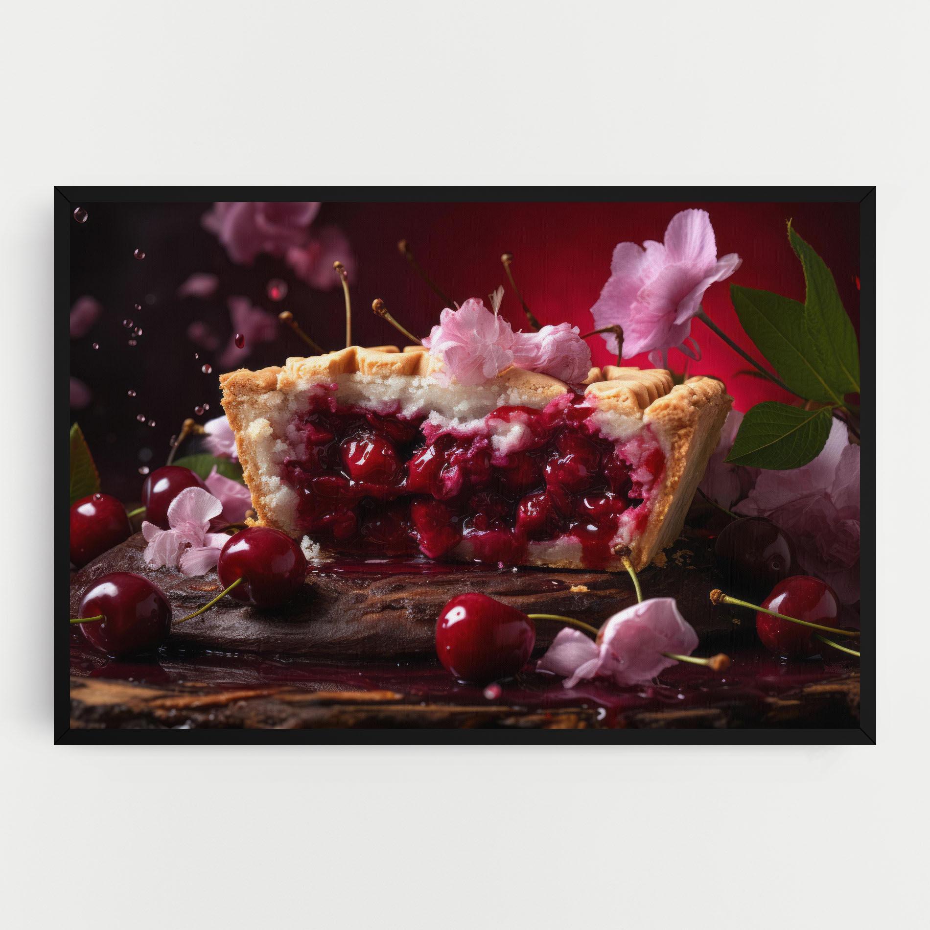 Tablou Canvas Wooden Table Cherries mockup 0