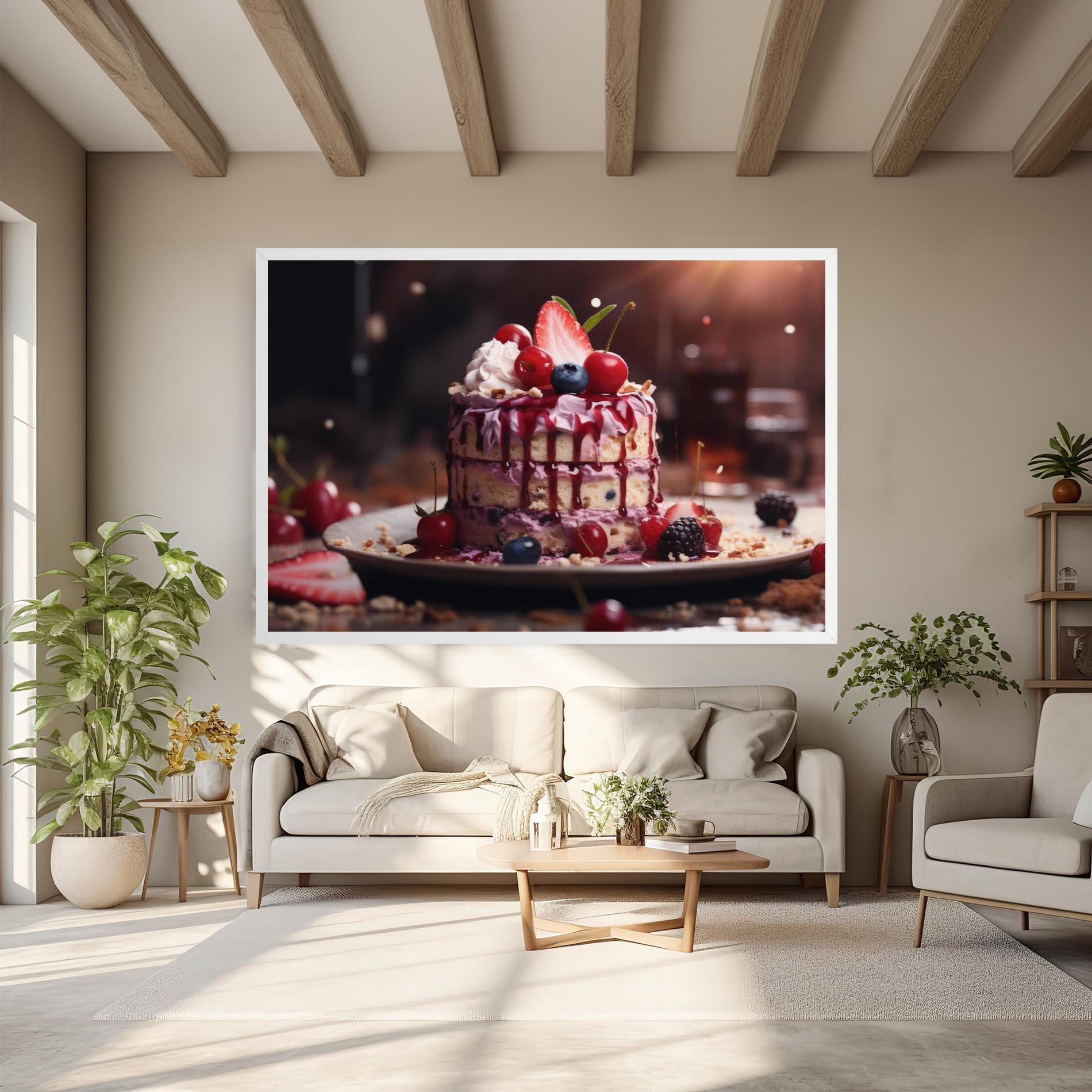 Tablou Canvas Berries Dessert mockup 6