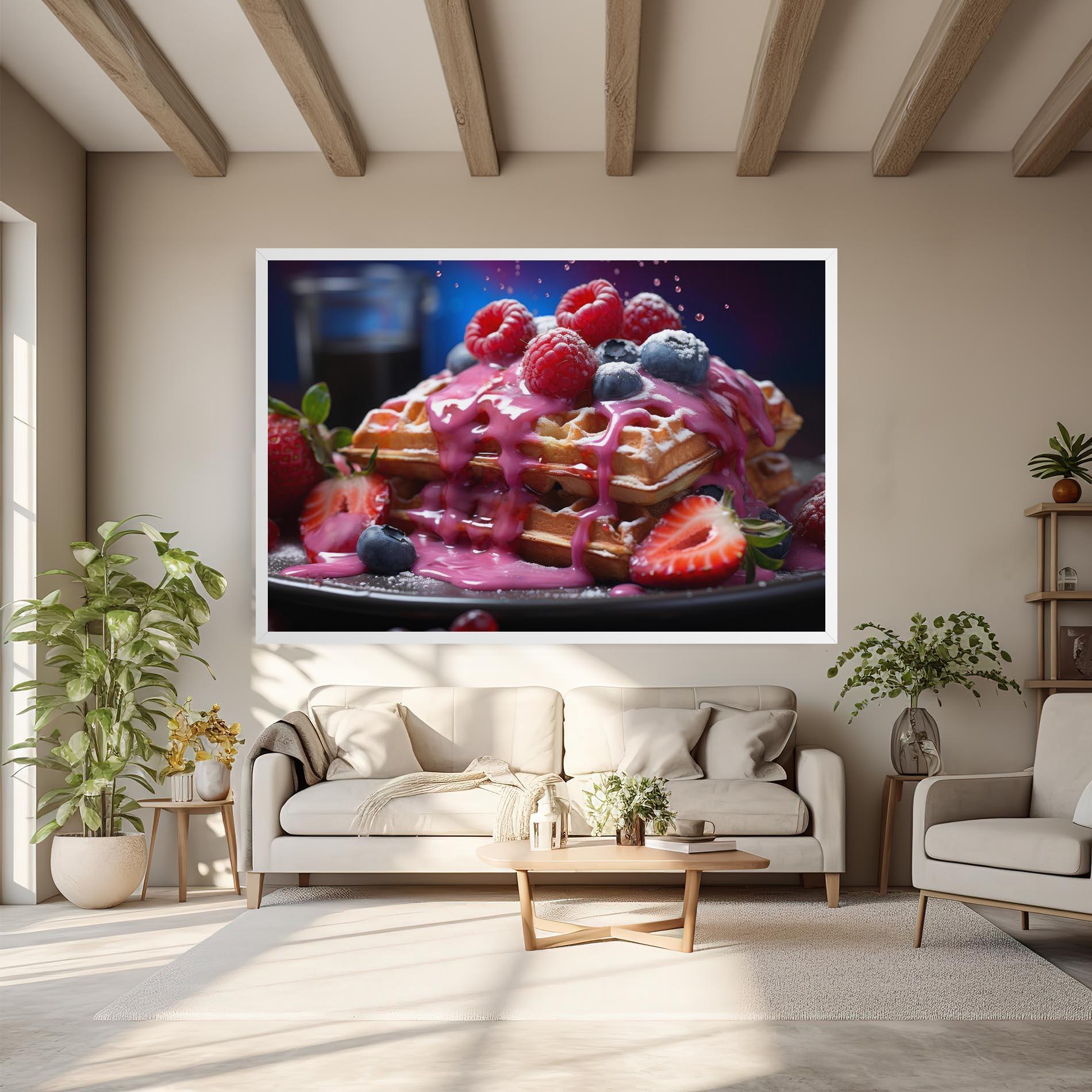Tablou Canvas Berries Waffles mockup 6