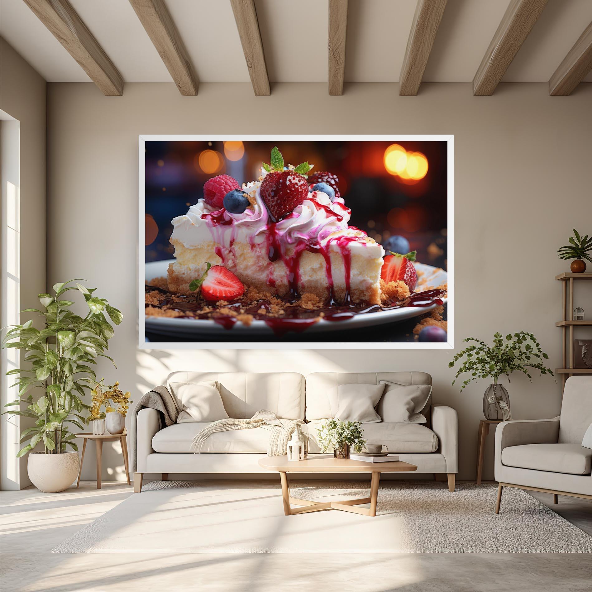 Tablou Canvas Cheesecake Berries mockup 6