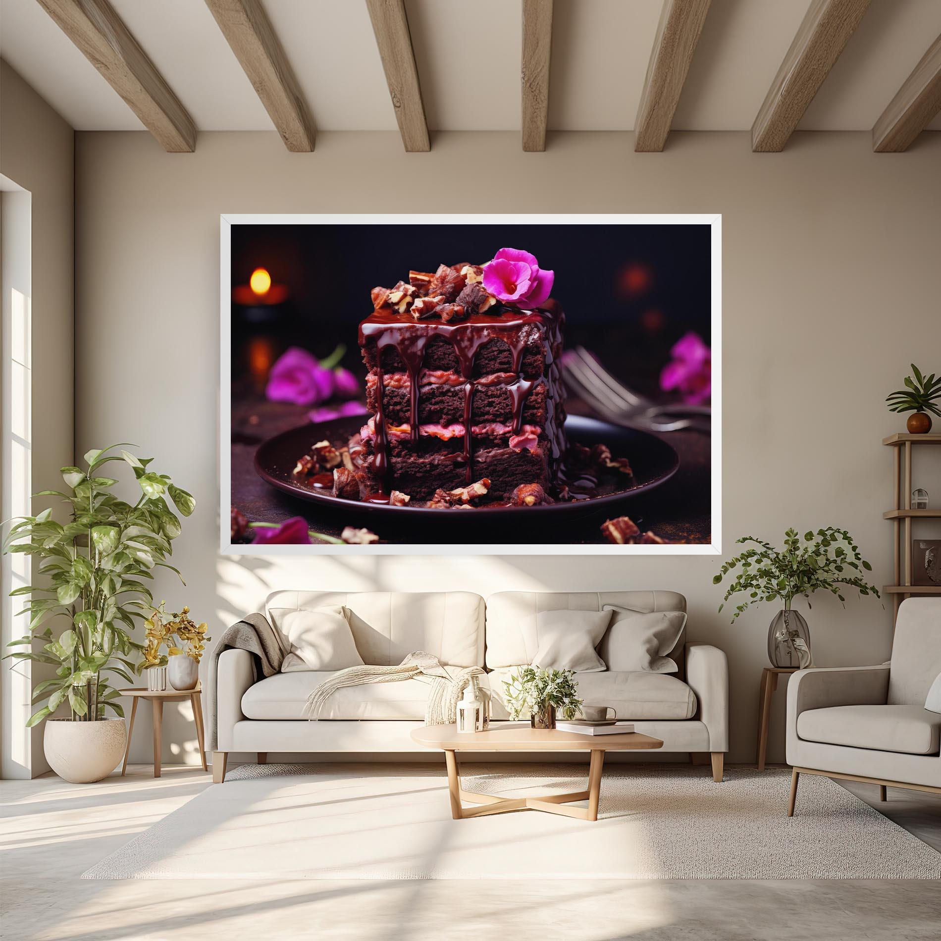 Tablou Canvas Pink Flower Cake mockup 6