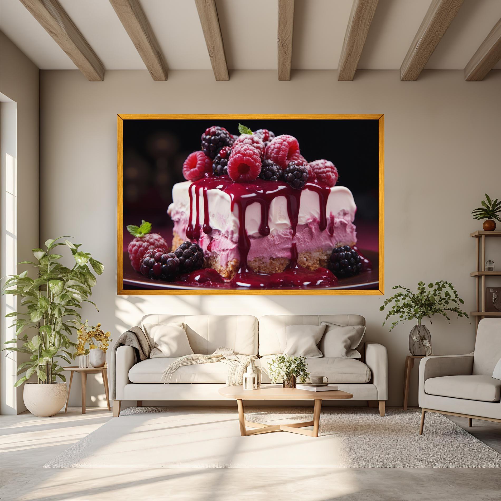 Tablou Canvas Berries Cream mockup 6