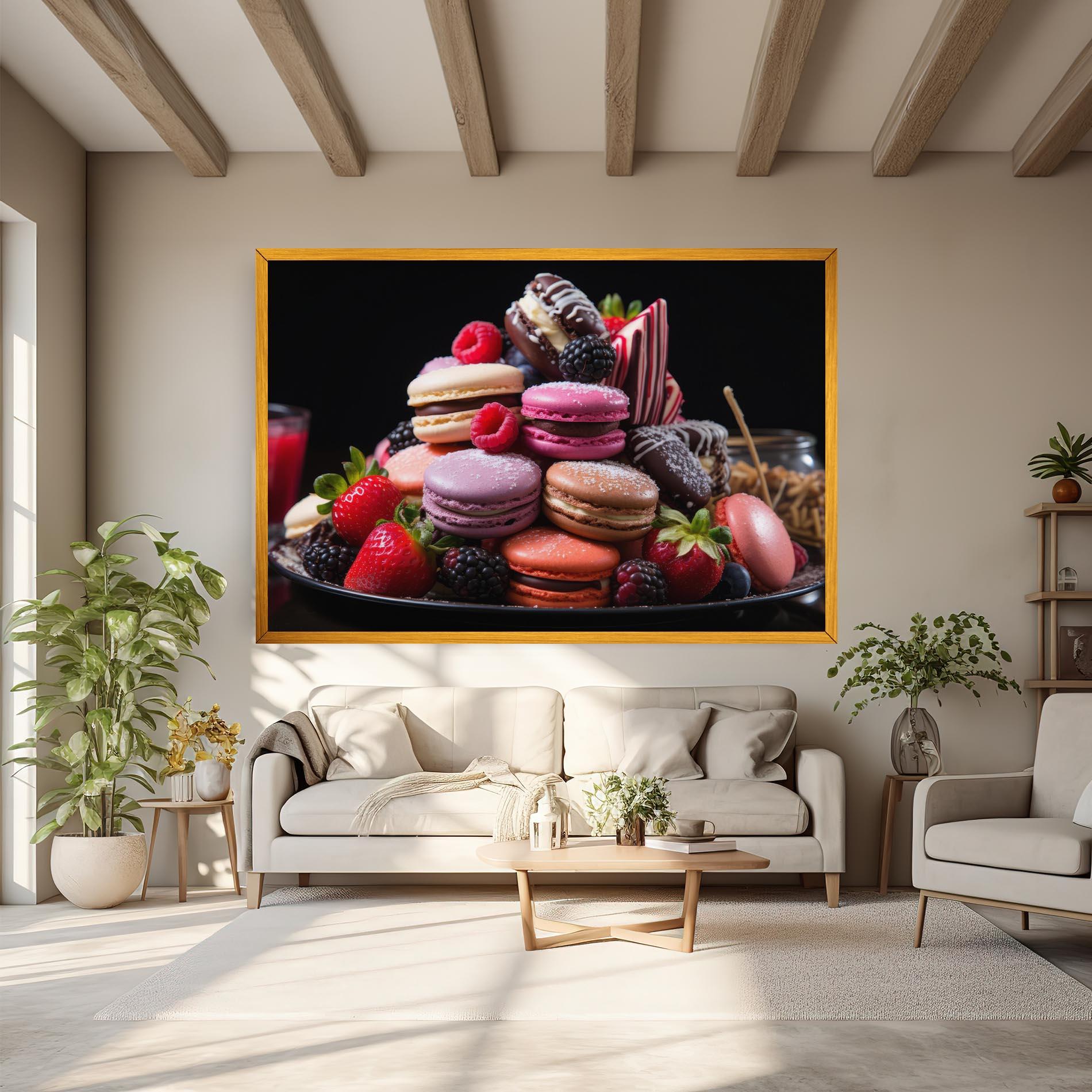 Tablou Canvas Berries Macarons mockup 6