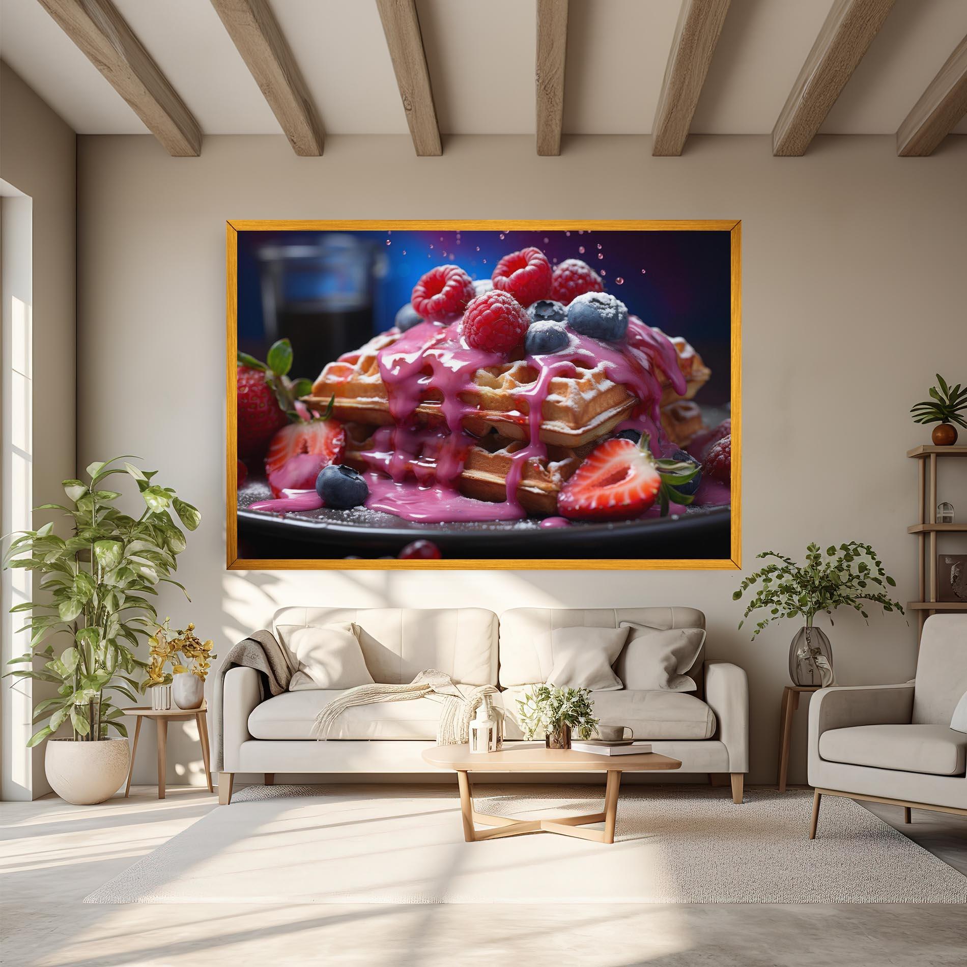Tablou Canvas Berries Waffles mockup 6